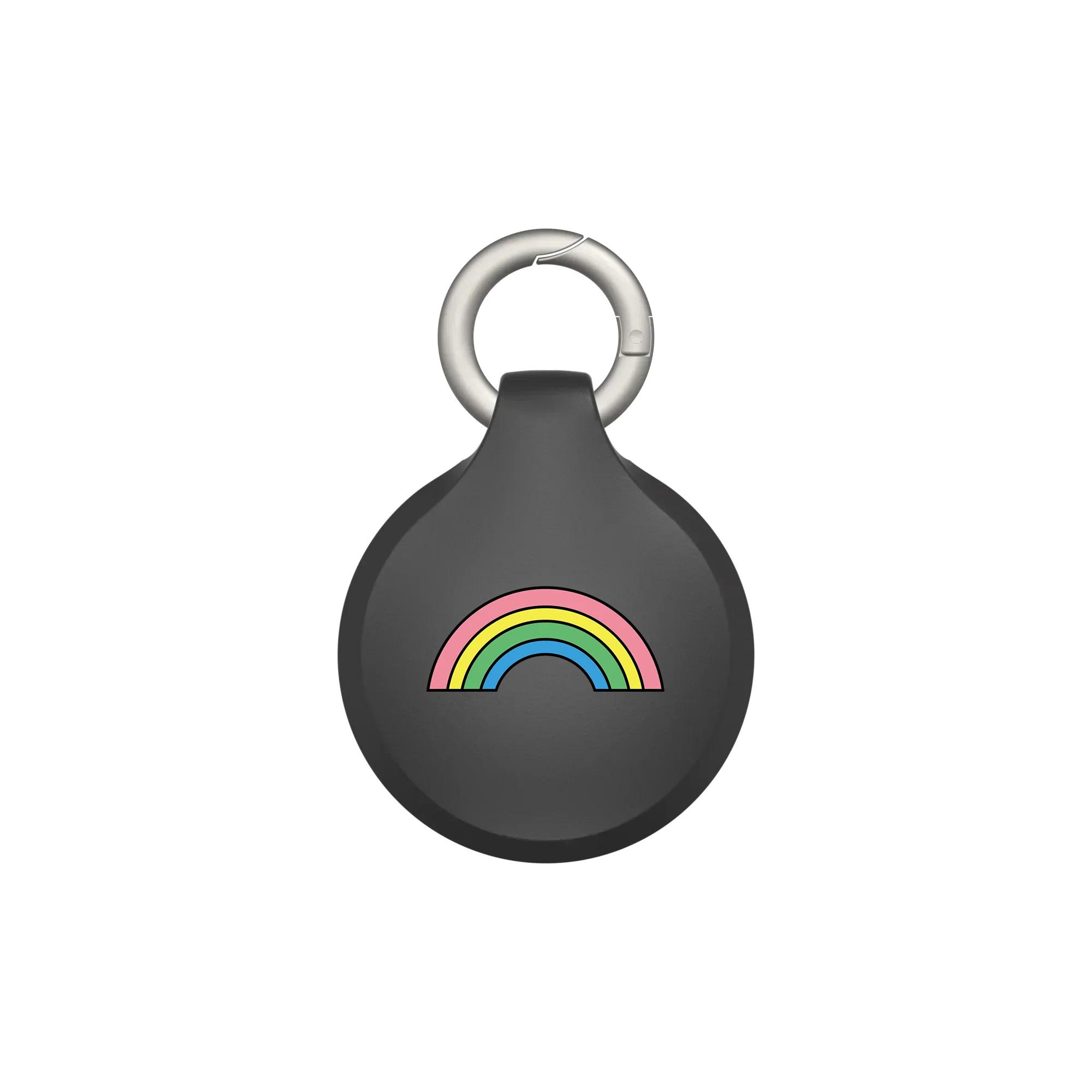 犀牛盾 Apple AirTag 保護殼 防丟保護套 附兩組掛環 【獨家設計款】 - 黑色 - Rainbow 1