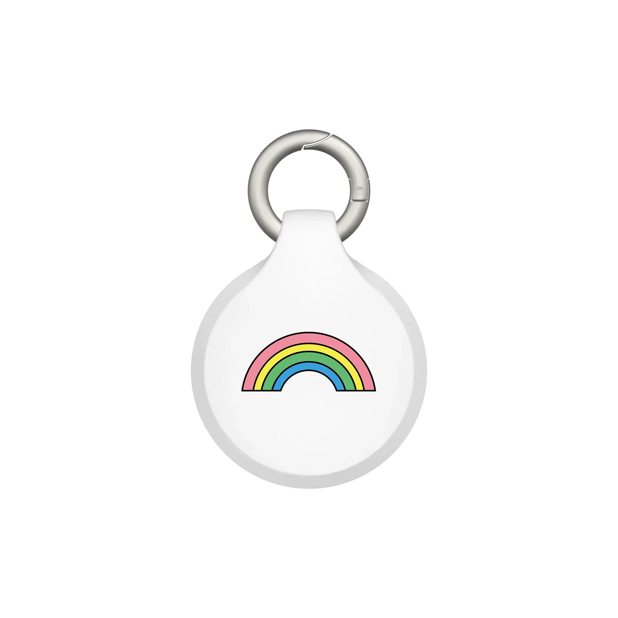 犀牛盾 Apple AirTag 保護殼 防丟保護套 附兩組掛環 【獨家設計款】 - 白色 - Rainbow 1