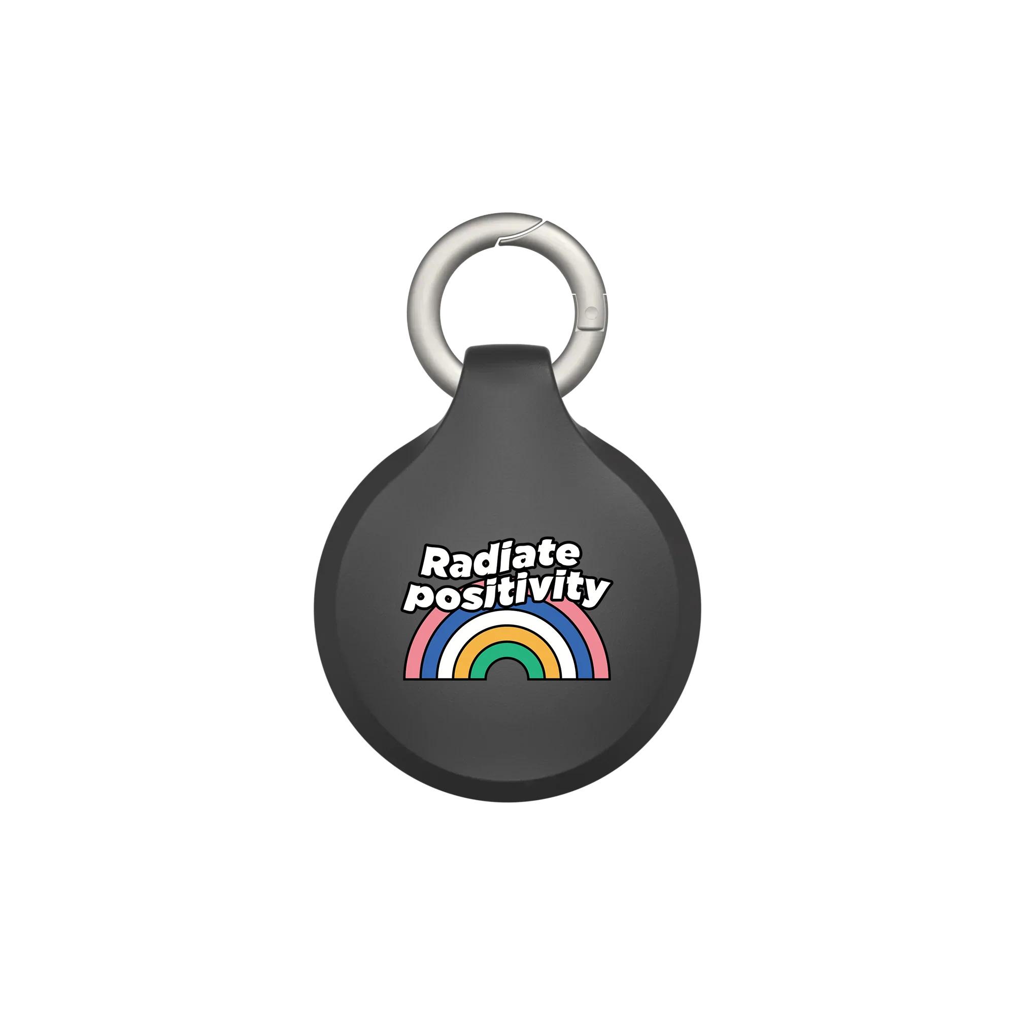 犀牛盾 Apple AirTag 保護殼 防丟保護套 附兩組掛環 【獨家設計款】 - 黑色 - Rainbow 2