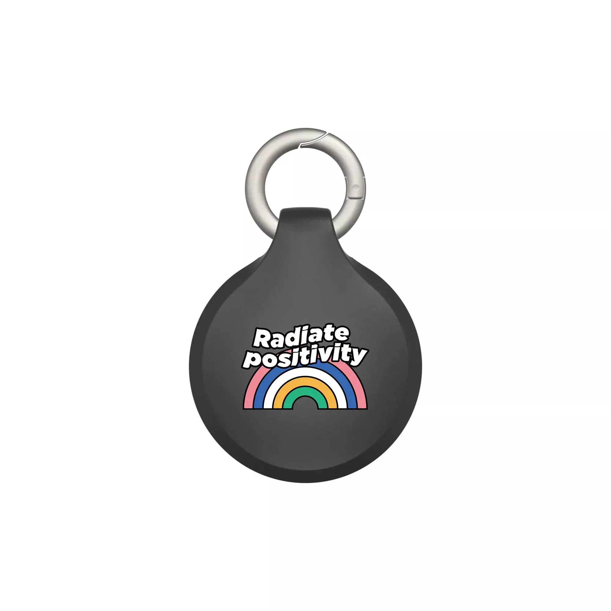 犀牛盾 Apple AirTag 保護殼 防丟保護套 附兩組掛環 【獨家設計款】 - 黑色 - Rainbow 2