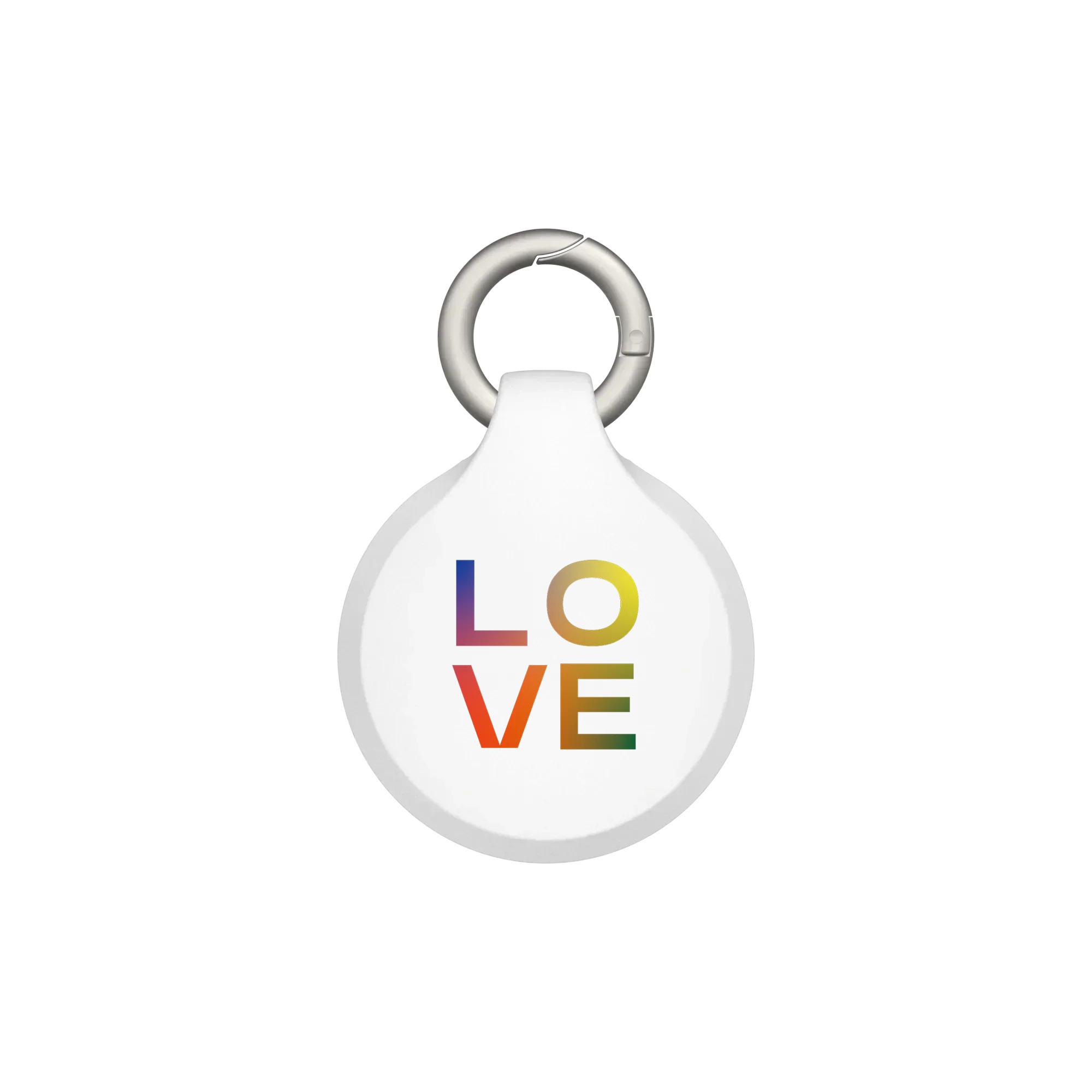 犀牛盾 Apple AirTag 保護殼 防丟保護套 附兩組掛環 【獨家設計款】 - 白色 - Love