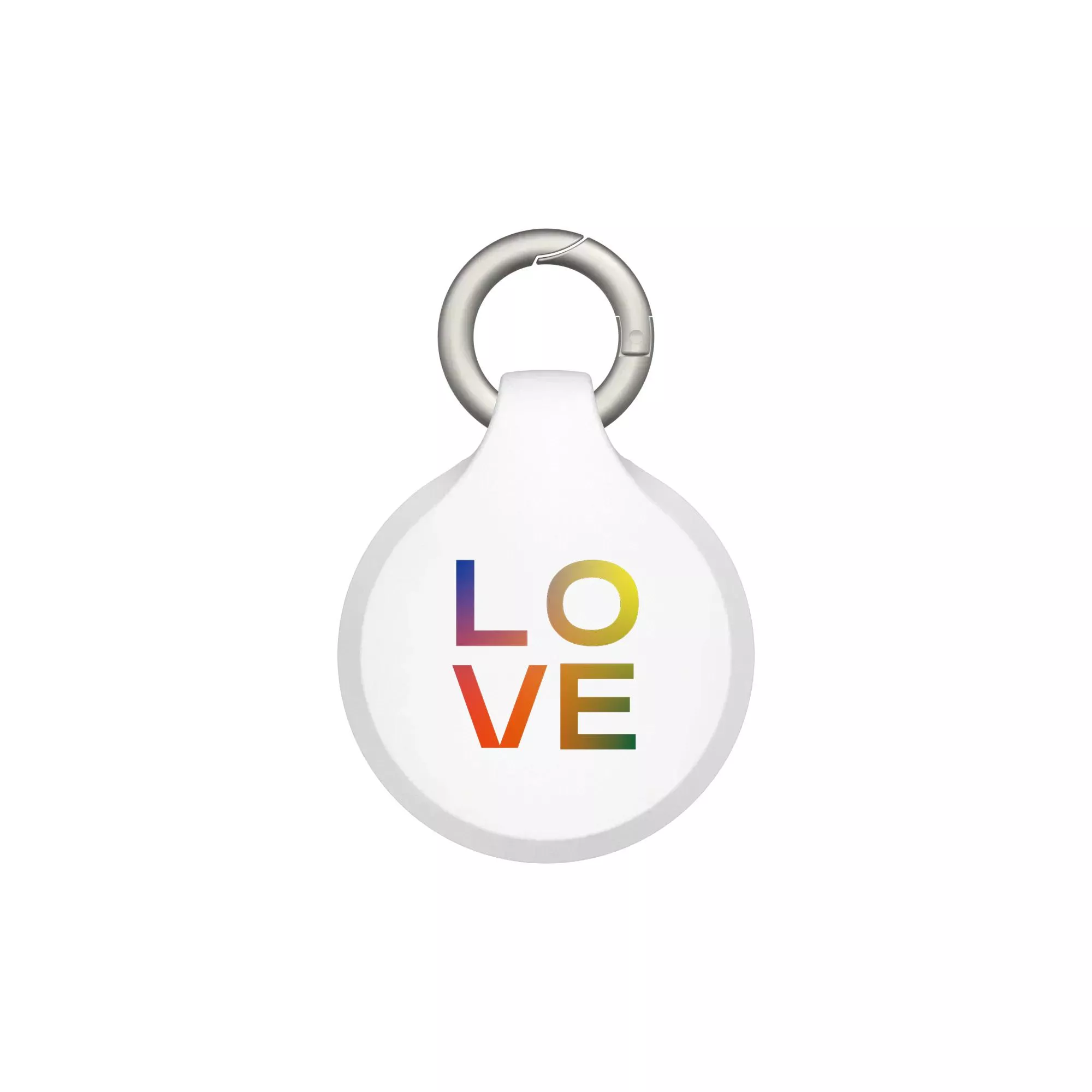 犀牛盾 Apple AirTag 保護殼 防丟保護套 附兩組掛環 【獨家設計款】 - 白色 - Love