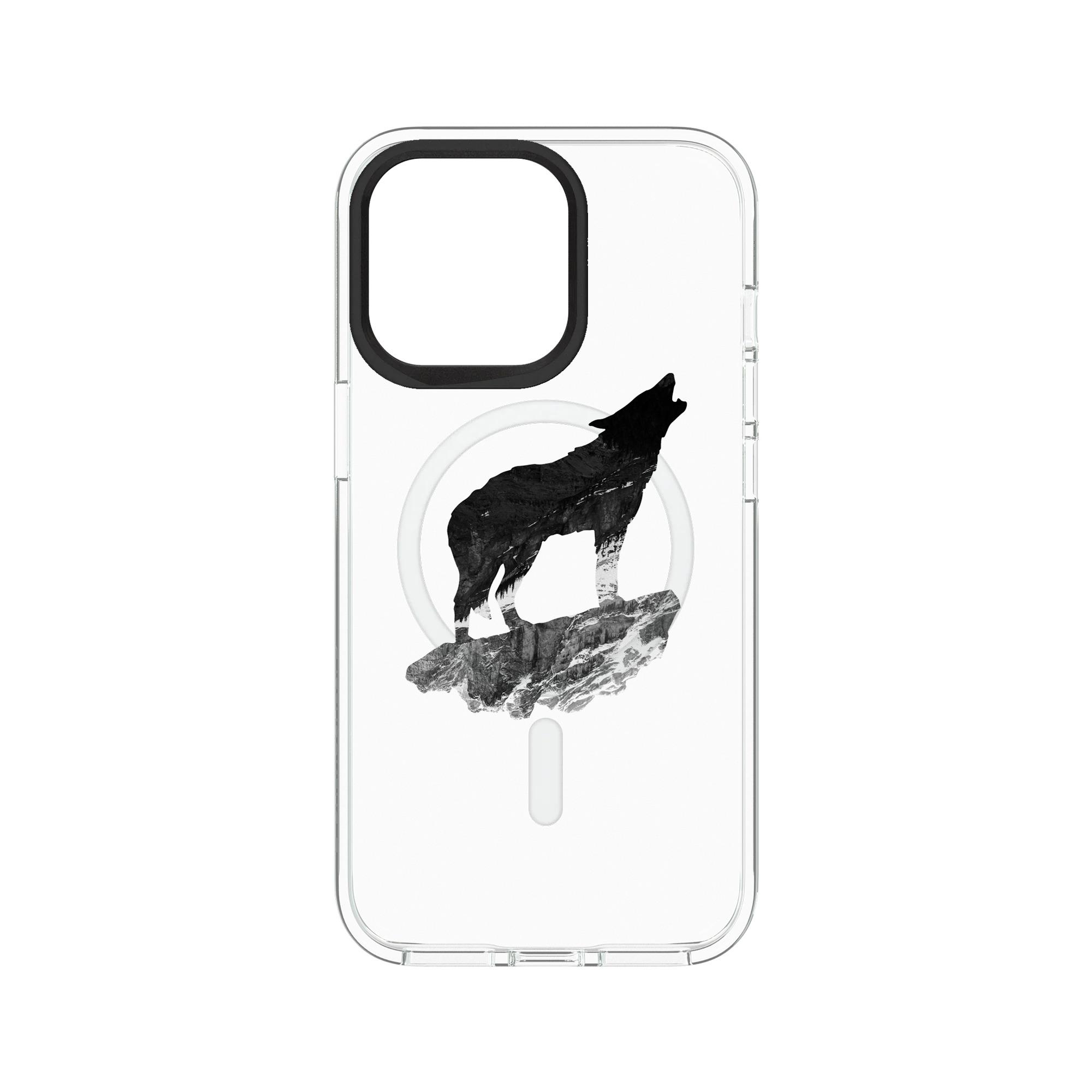 犀牛盾Clear (MagSafe 兼容)防摔背蓋手機殼 【獨家設計款】 - 狼嚎