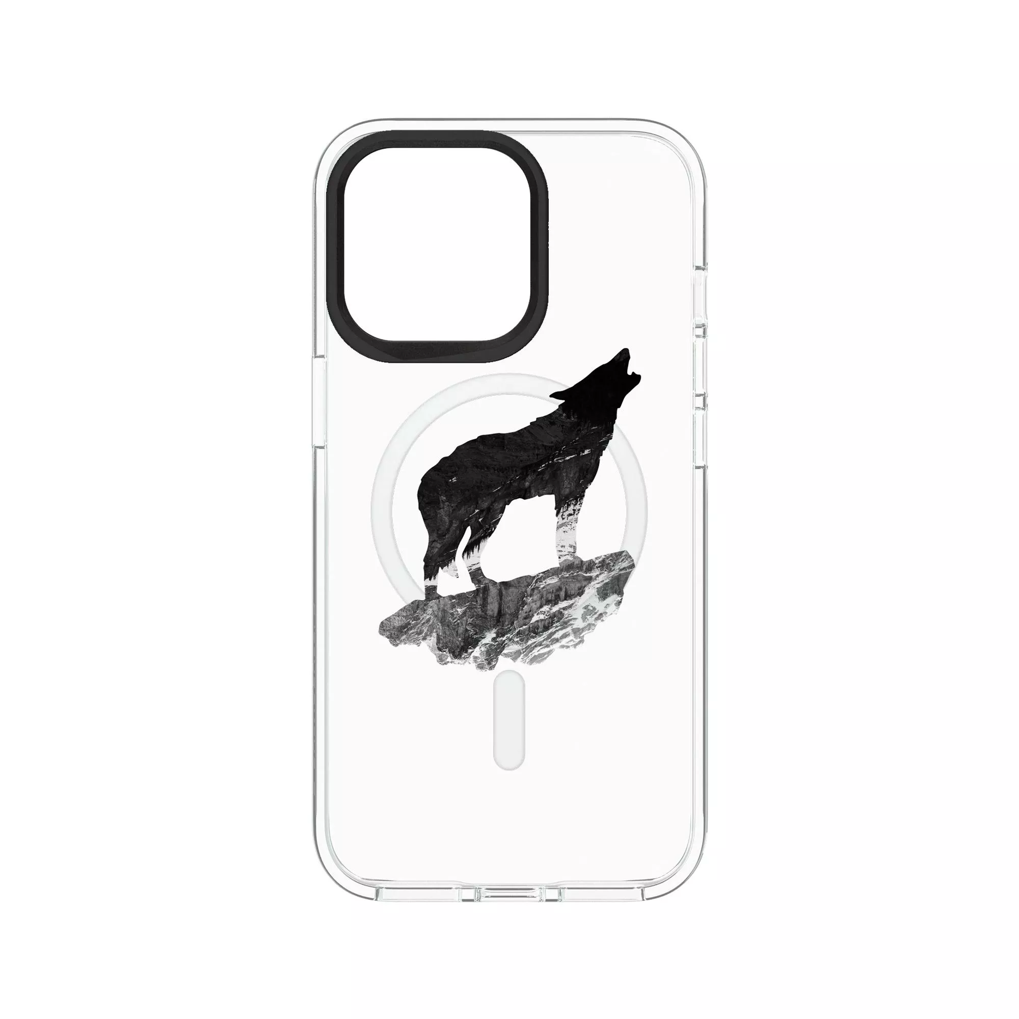 犀牛盾Clear (MagSafe 兼容)防摔背蓋手機殼 【獨家設計款】 - 狼嚎