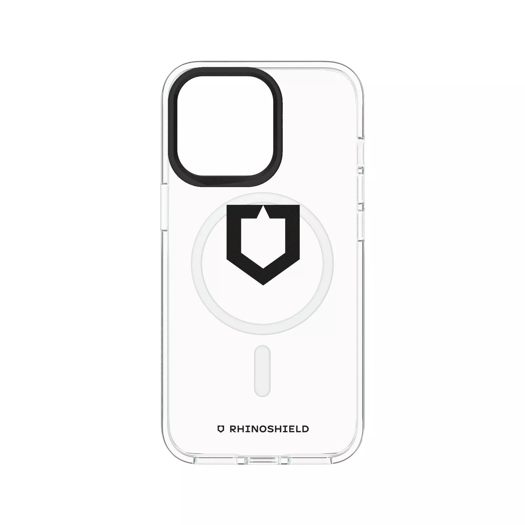 犀牛盾Clear (MagSafe 兼容)防摔背蓋手機殼 【獨家設計款】 - RhinoShield Logo (黑)