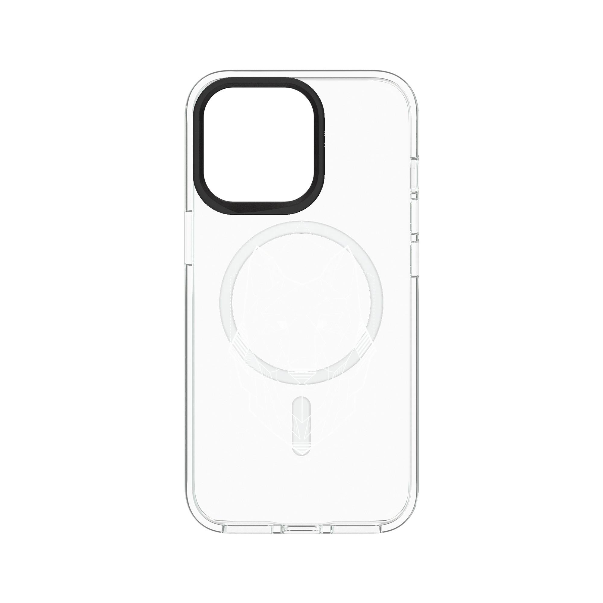 犀牛盾Clear (MagSafe 兼容)防摔背蓋手機殼 【獨家設計款】 - 幾何 - 動物系列/狼