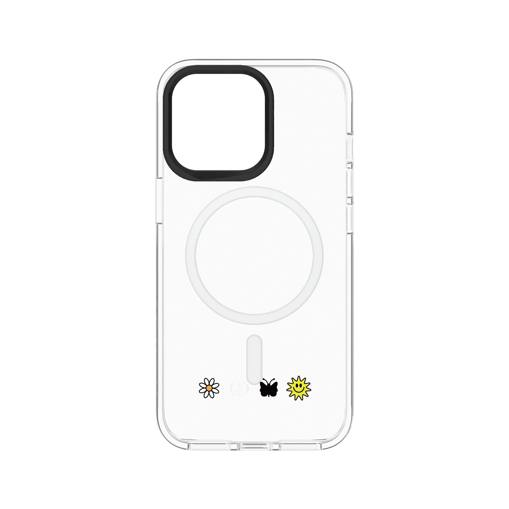 犀牛盾Clear (MagSafe 兼容)防摔背蓋手機殼 【獨家設計款】 - Peace & Smile