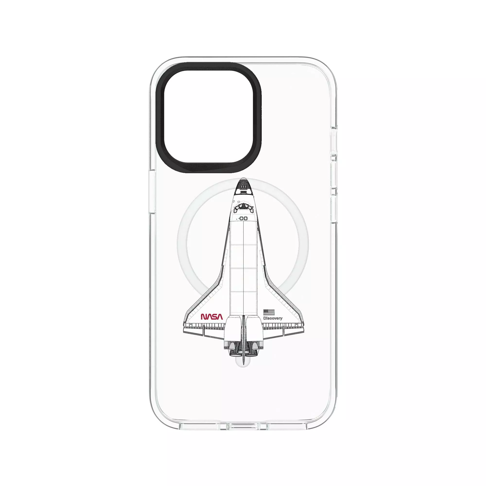 犀牛盾Clear (MagSafe 兼容)防摔背蓋手機殼 【獨家設計款】 - 太空梭1