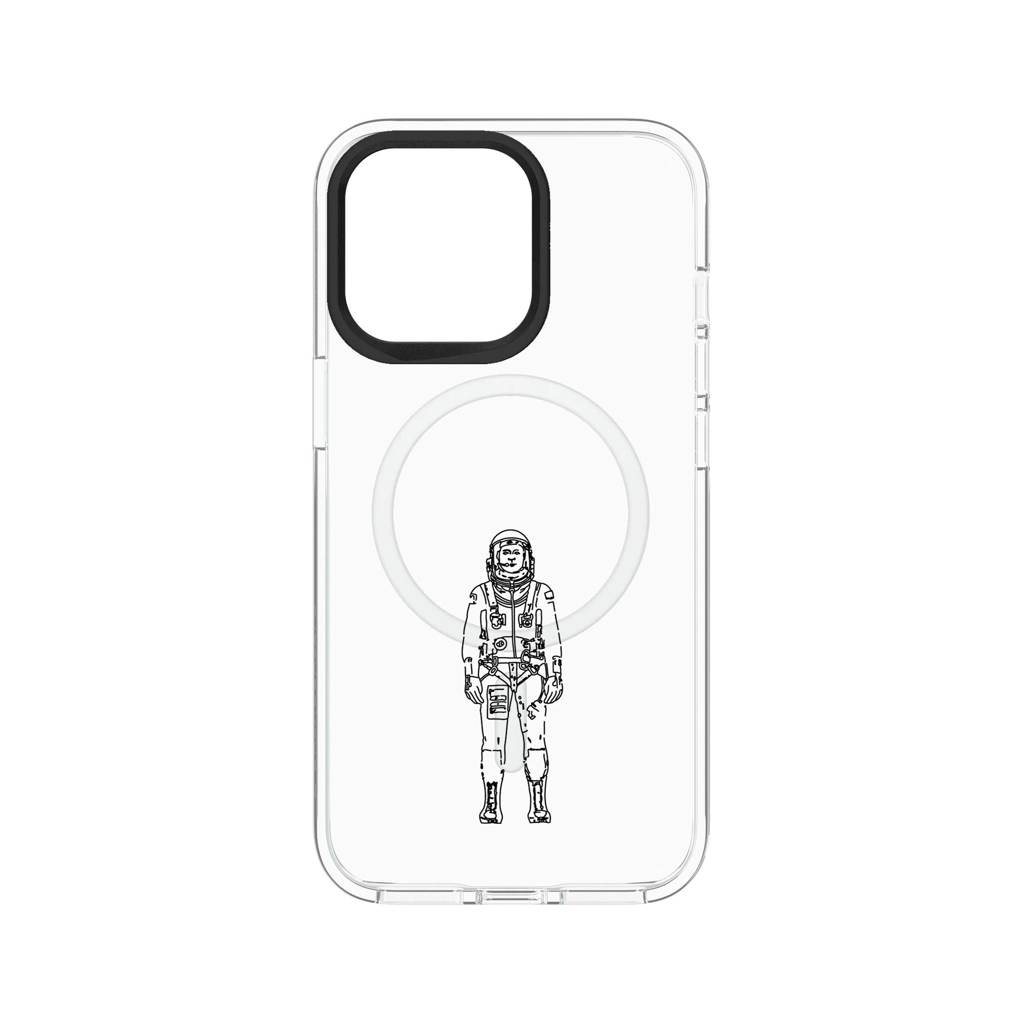 犀牛盾Clear (MagSafe 兼容)防摔背蓋手機殼 【獨家設計款】 - 太空宇航員 (Black)