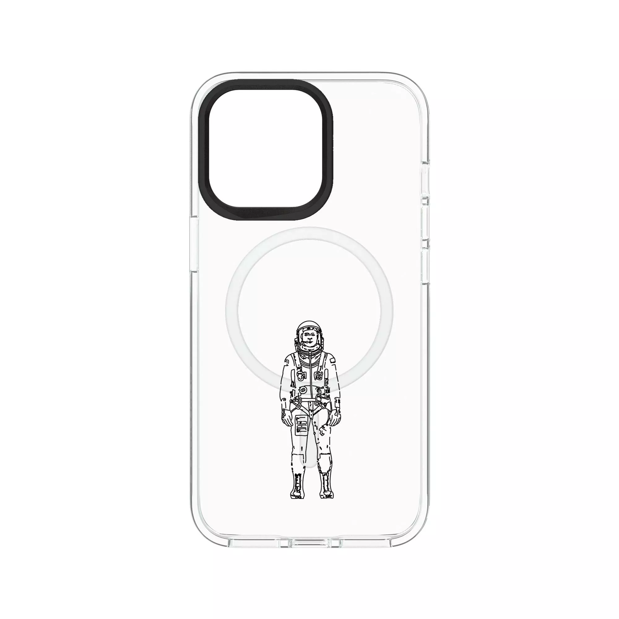 犀牛盾Clear (MagSafe 兼容)防摔背蓋手機殼 【獨家設計款】 - 太空宇航員 (Black)