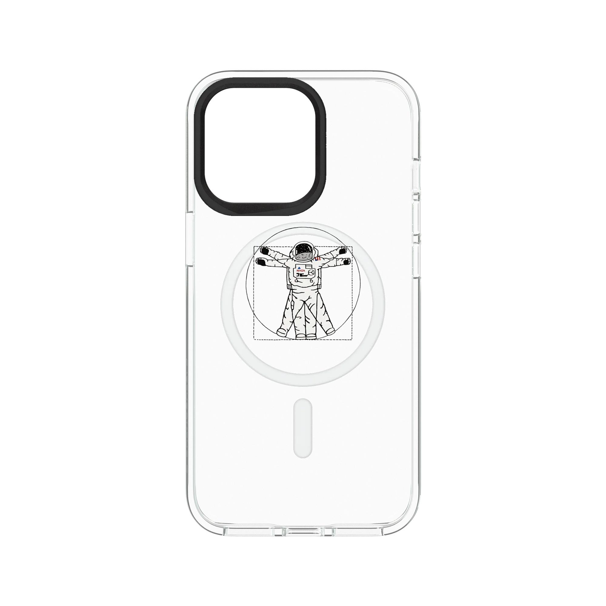 犀牛盾Clear (MagSafe 兼容)防摔背蓋手機殼 【獨家設計款】 - 維特魯威太空人