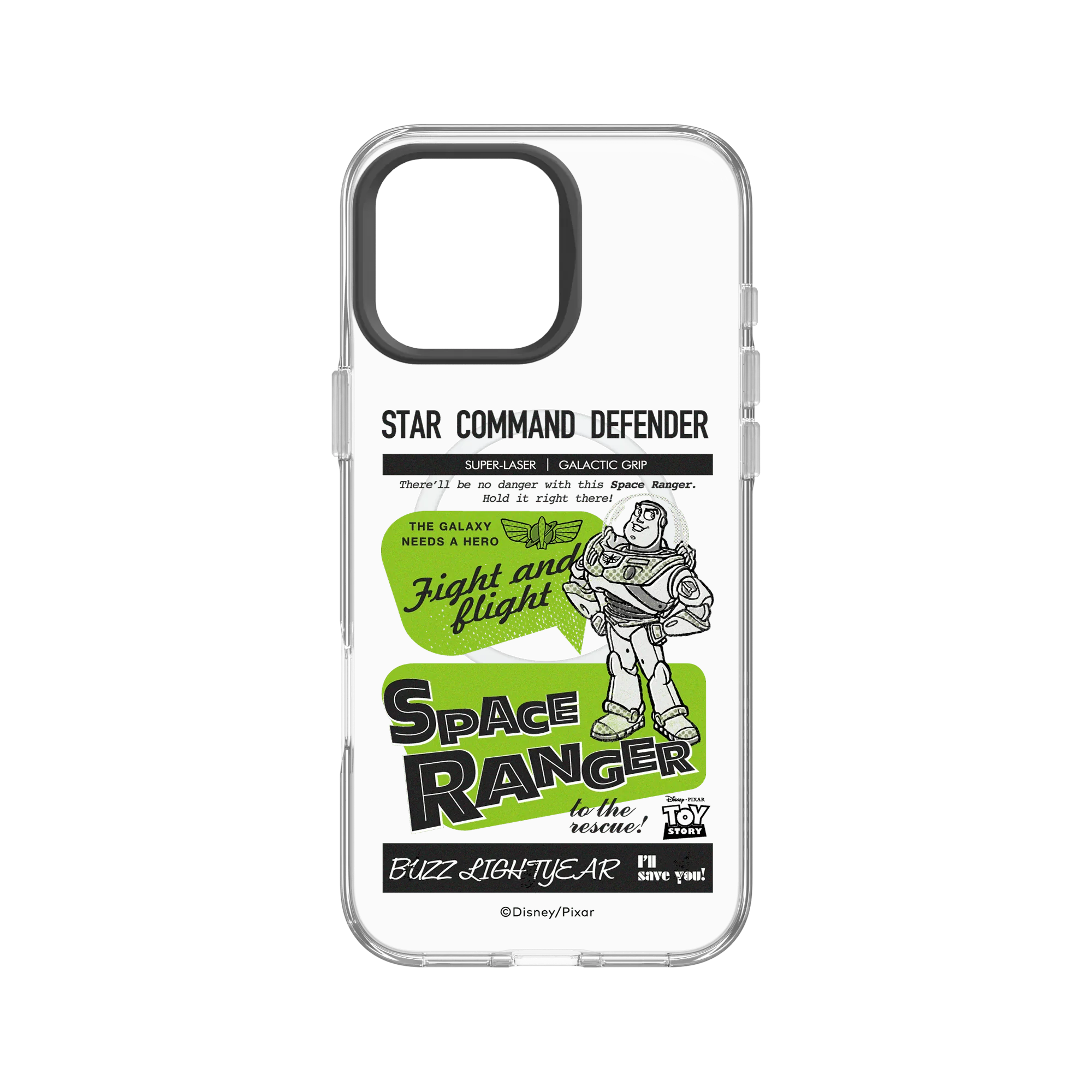 犀牛盾Clear (MagSafe 兼容)防摔背蓋手機殼 【聯名設計款】 - 迪士尼-玩具總動員 Toy Stroy - 巴斯光年-美式風格
