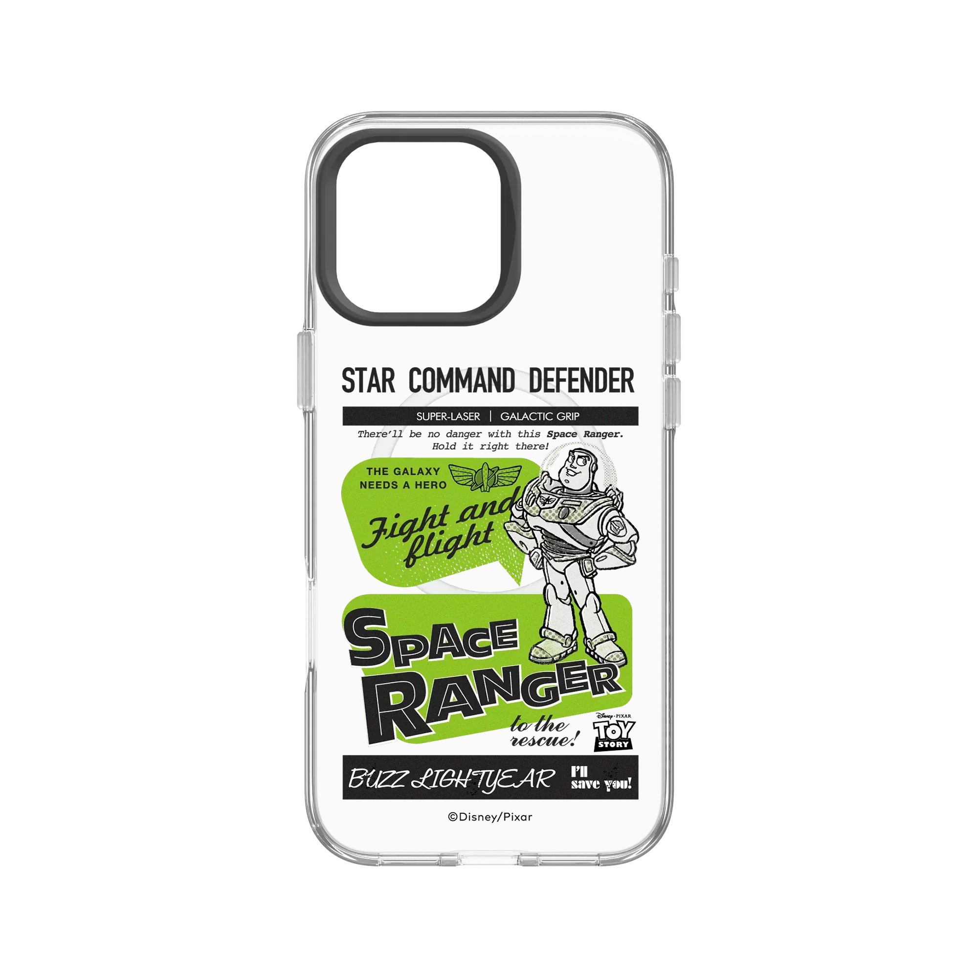 犀牛盾Clear (MagSafe 兼容)防摔背蓋手機殼 【聯名設計款】 - 迪士尼-玩具總動員 Toy Stroy - 巴斯光年-美式風格