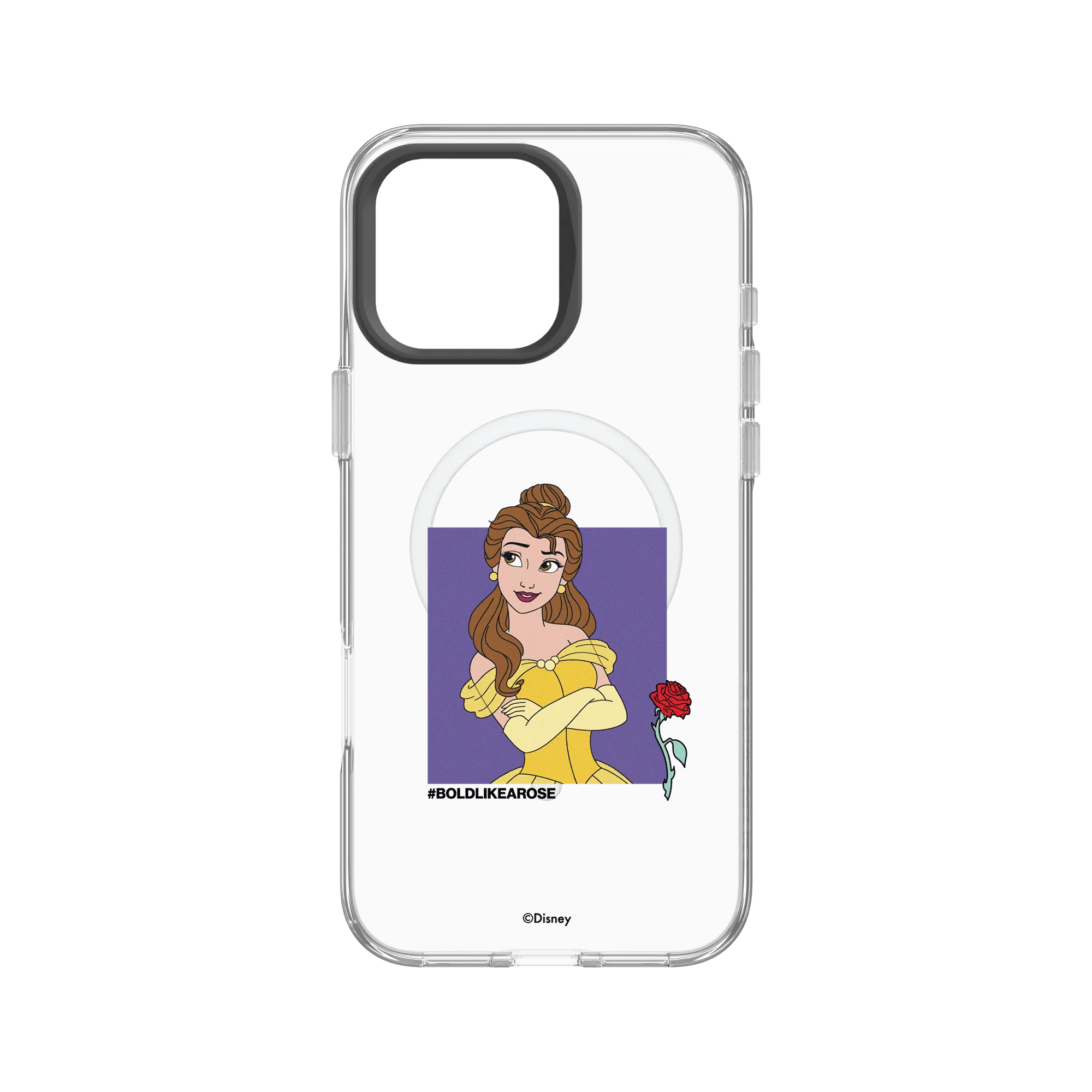 犀牛盾Clear (MagSafe 兼容)防摔背蓋手機殼 【聯名設計款】 - 迪士尼-公主系列 Disney Princess - 公主專屬系列-美女與野獸 貝兒