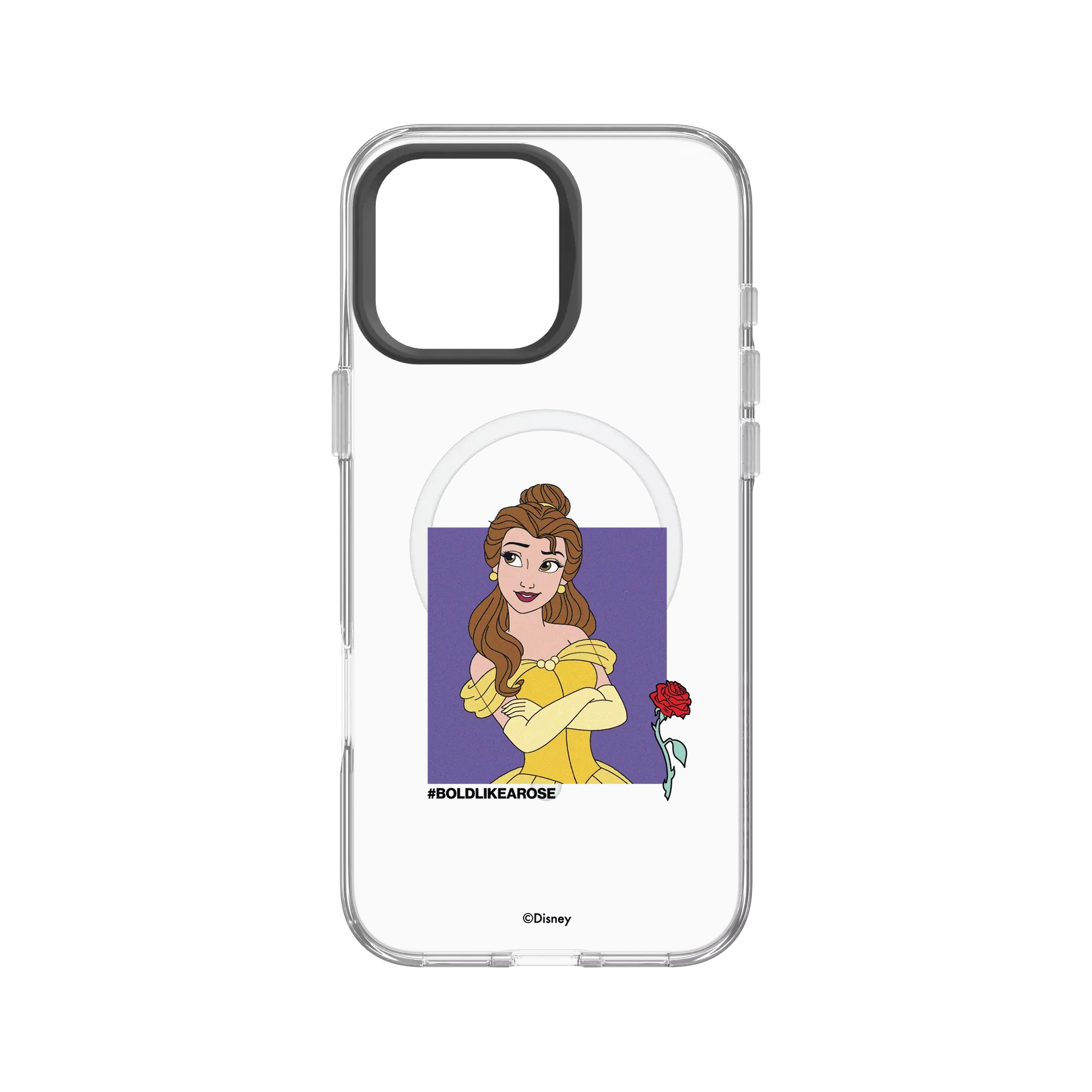 犀牛盾Clear (MagSafe 兼容)防摔背蓋手機殼 【聯名設計款】 - 迪士尼-公主系列 Disney Princess - 公主專屬系列-美女與野獸 貝兒