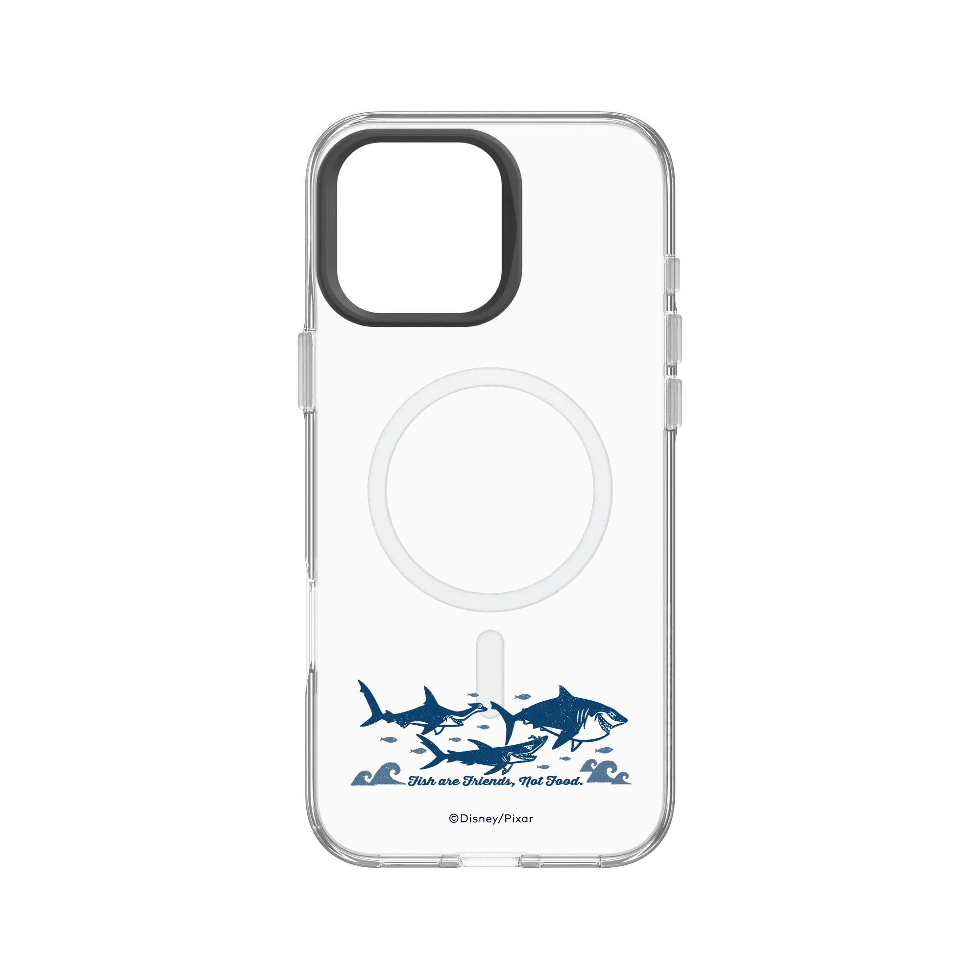 犀牛盾Clear (MagSafe 兼容)防摔背蓋手機殼 【聯名設計款】 - 迪士尼-皮克斯 PIXAR - 海底總動員-吃素的鯊魚