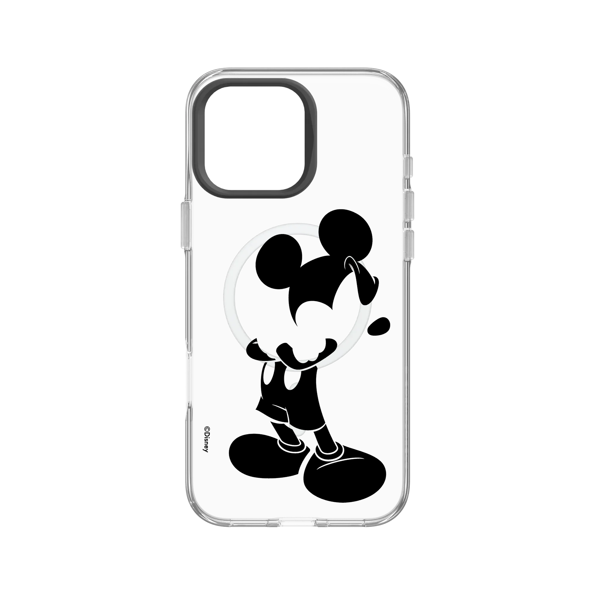犀牛盾Clear (MagSafe 兼容)防摔背蓋手機殼 【聯名設計款】 - 迪士尼-米奇 Mickey - 黑標款-米奇只有黑色