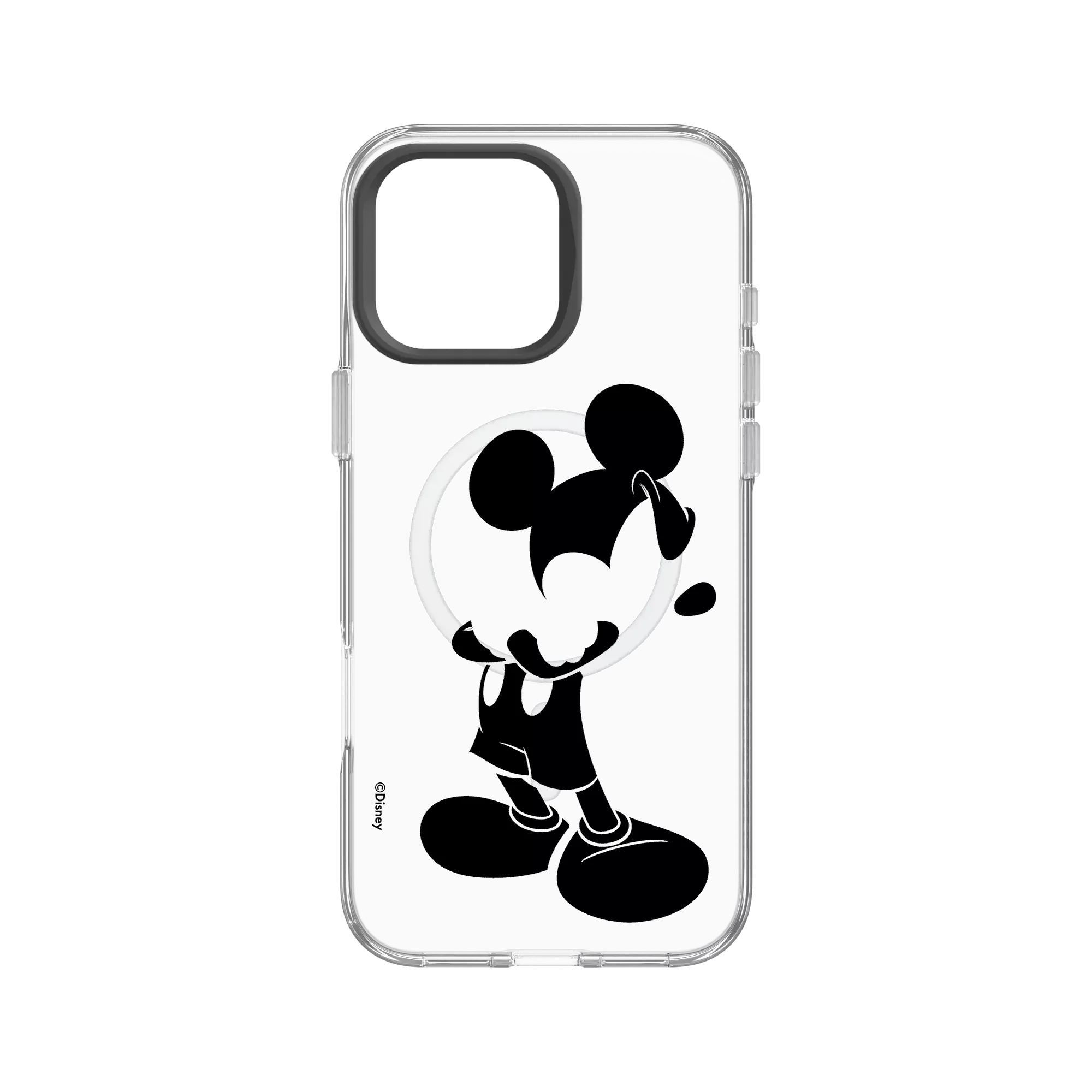 犀牛盾Clear (MagSafe 兼容)防摔背蓋手機殼 【聯名設計款】 - 迪士尼-米奇 Mickey - 黑標款-米奇只有黑色