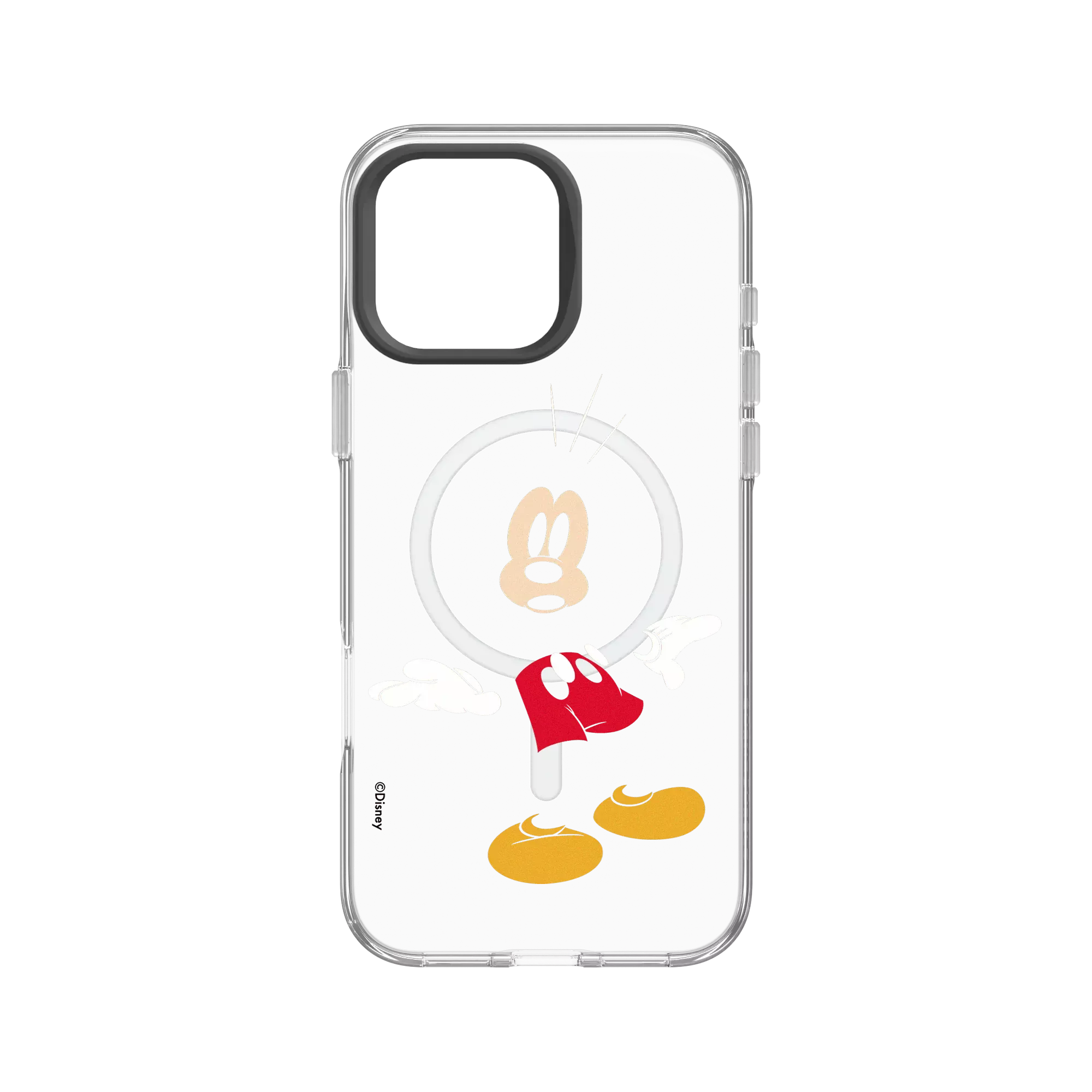 犀牛盾Clear (MagSafe 兼容)防摔背蓋手機殼 【聯名設計款】 - 迪士尼-米奇 Mickey - 黑標款-米奇只有彩色