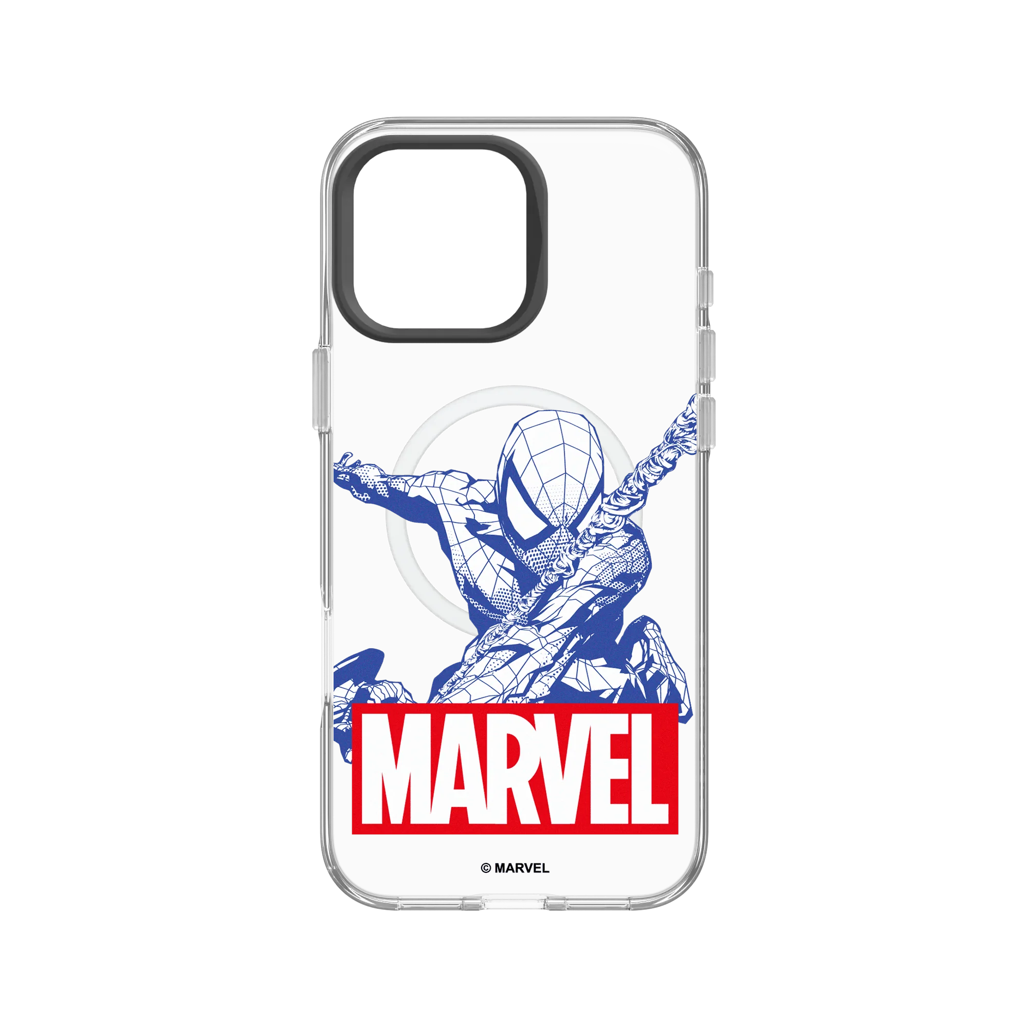 犀牛盾Clear (MagSafe 兼容)防摔背蓋手機殼 【聯名設計款】 - 迪士尼-漫威 Marvel - 蜘蛛人-漫威Logo版