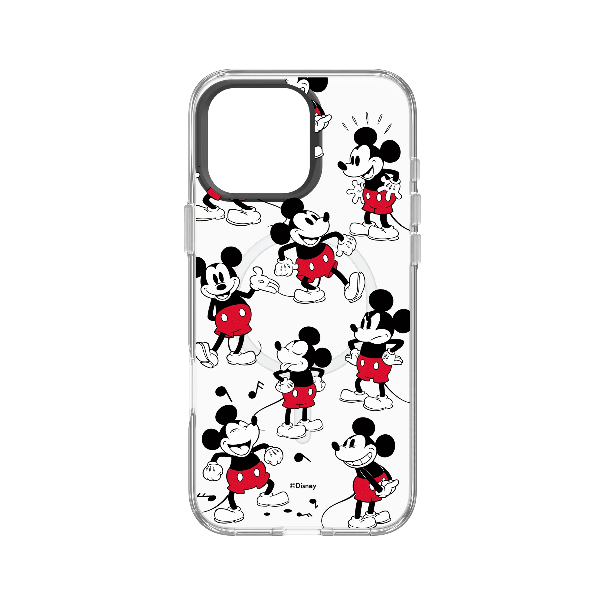 犀牛盾Clear (MagSafe 兼容)防摔背蓋手機殼 【聯名設計款】 - 迪士尼-米奇 Mickey - Sticker-米奇的常態