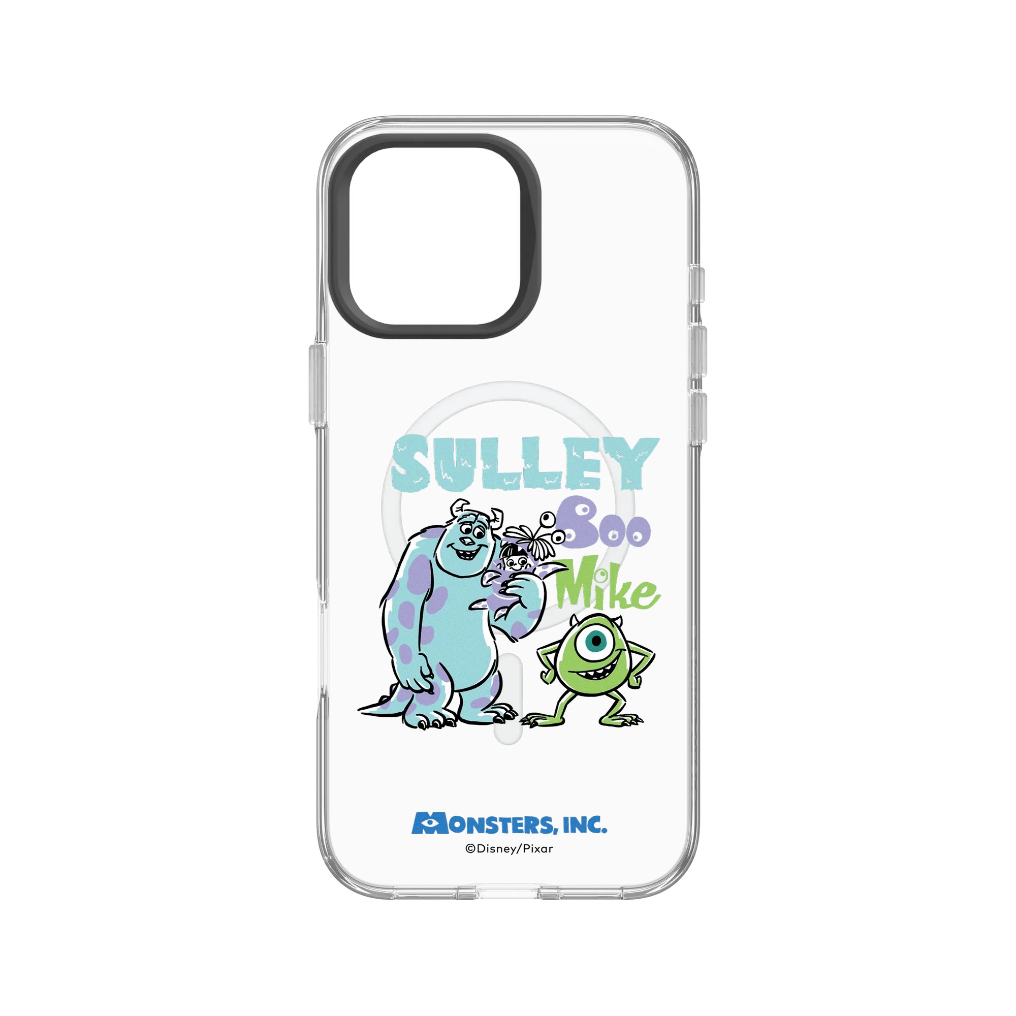 犀牛盾Clear (MagSafe 兼容)防摔背蓋手機殼 【聯名設計款】 - 迪士尼-皮克斯 PIXAR - 怪獸和阿布