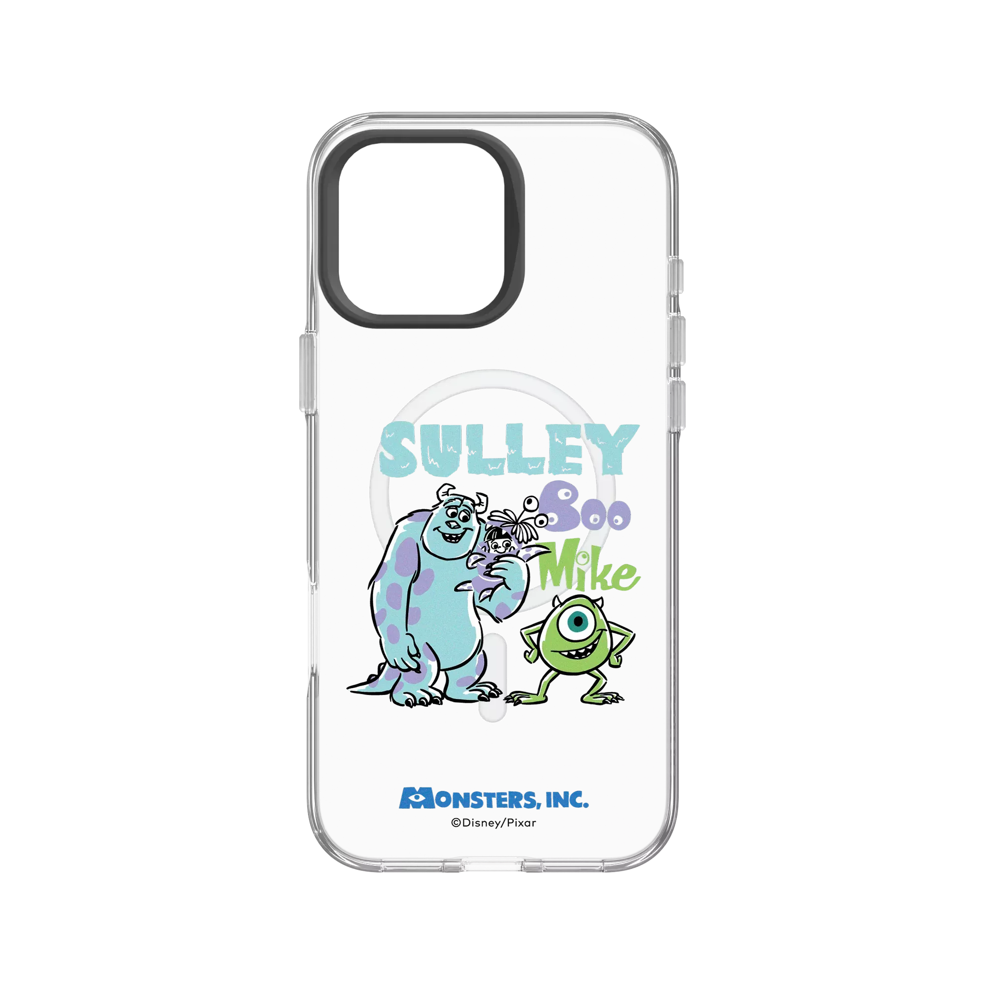 犀牛盾Clear (MagSafe 兼容)防摔背蓋手機殼 【聯名設計款】 - 迪士尼-皮克斯 PIXAR - 怪獸和阿布
