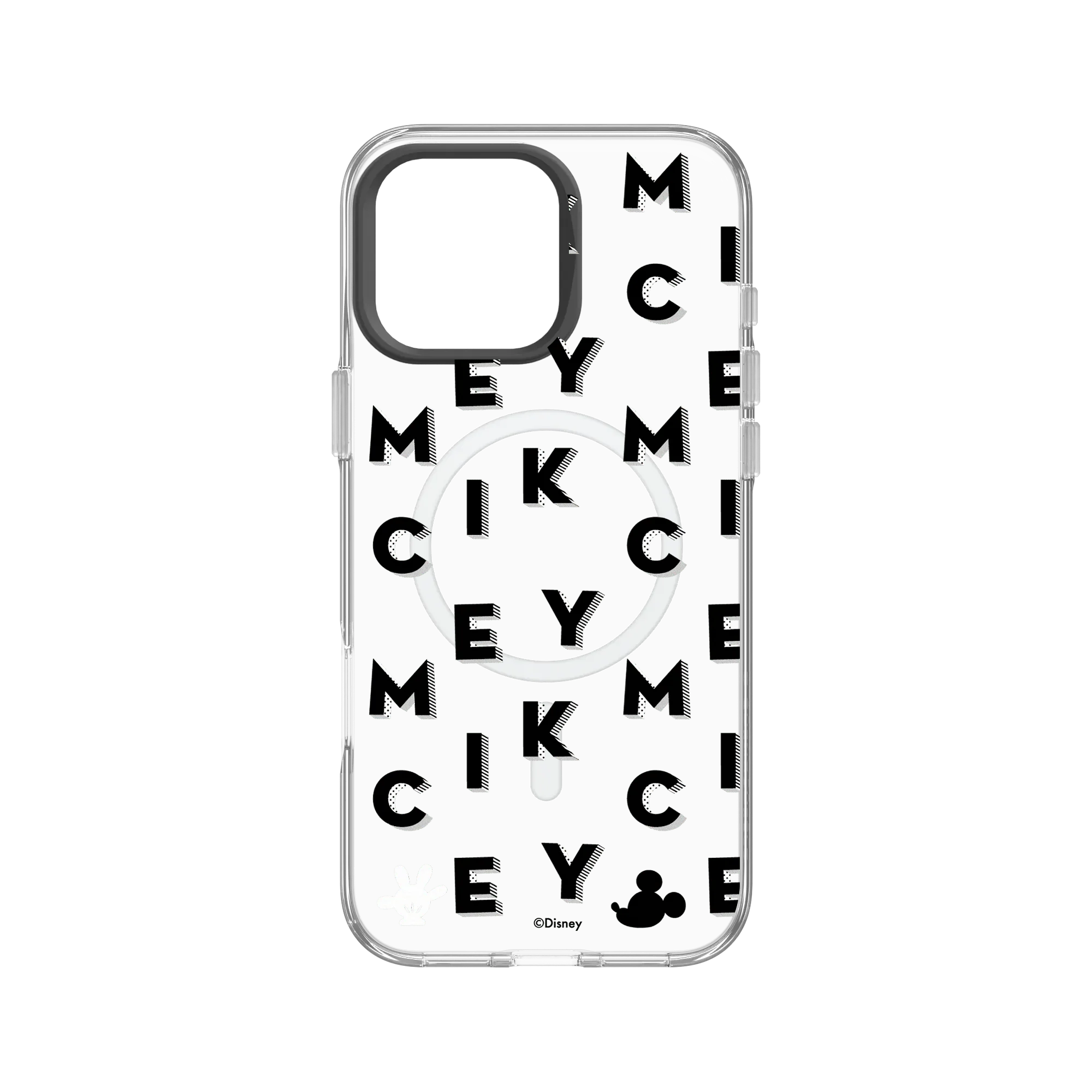 犀牛盾Clear (MagSafe 兼容)防摔背蓋手機殼 【聯名設計款】 - 迪士尼-米奇 Mickey - 黑標款-MICKEY