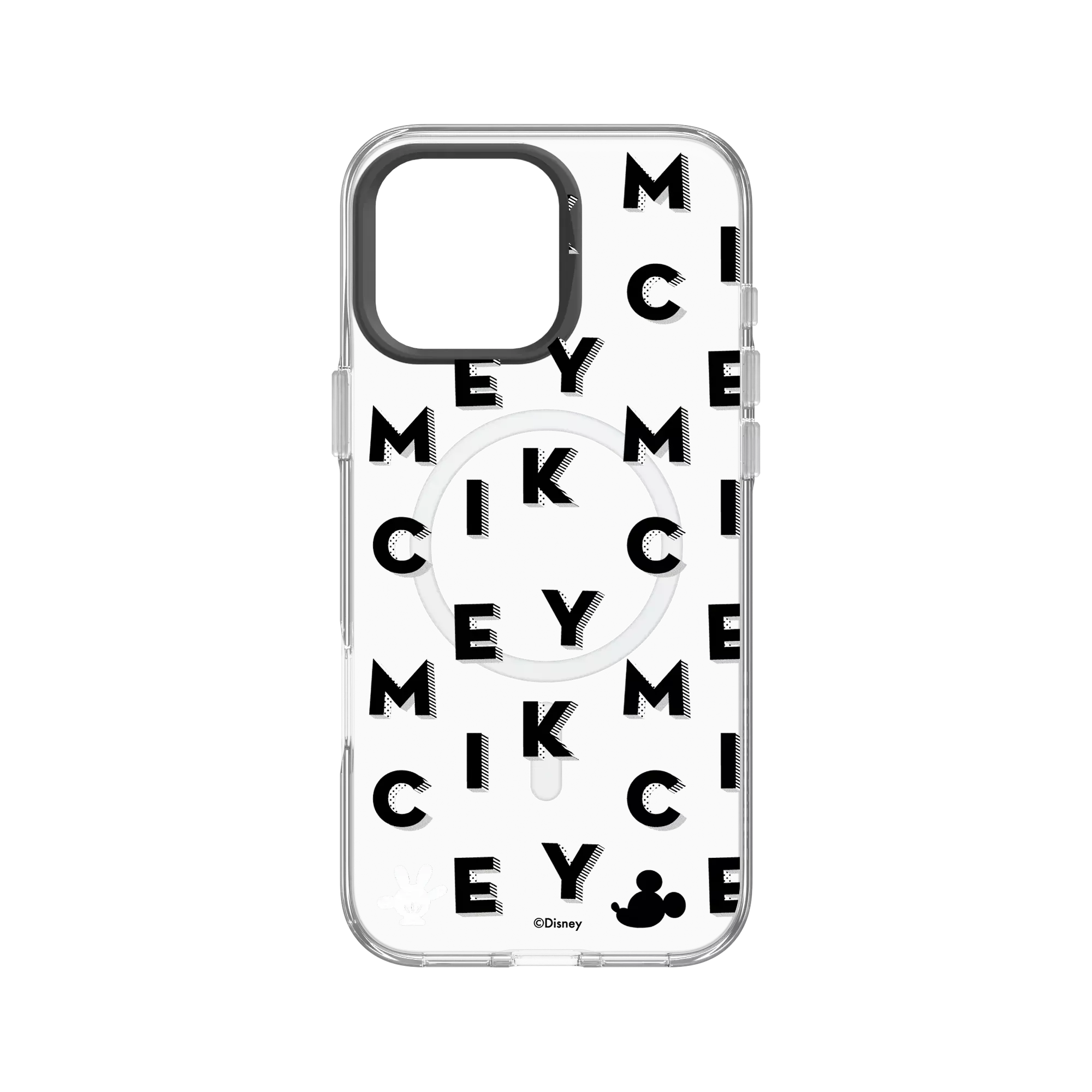 犀牛盾Clear (MagSafe 兼容)防摔背蓋手機殼 【聯名設計款】 - 迪士尼-米奇 Mickey - 黑標款-MICKEY