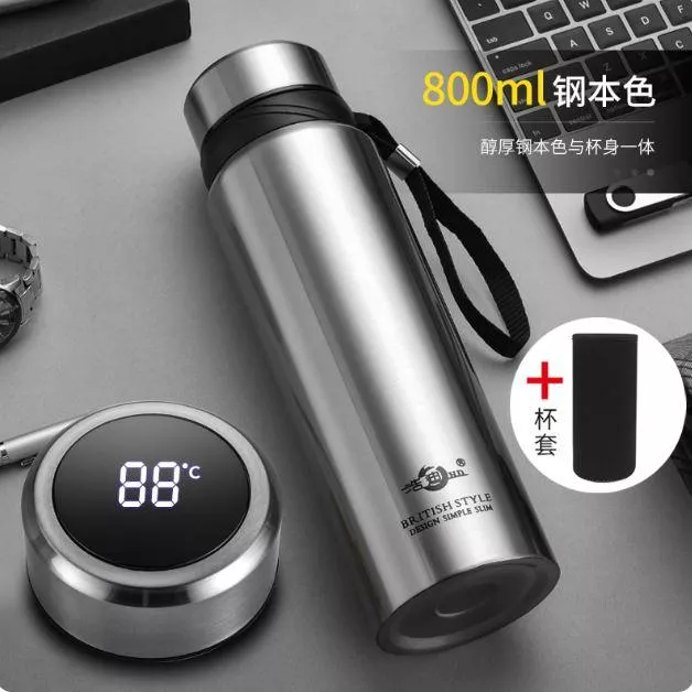 智能測溫保溫杯大容量800ml溫度顯示杯