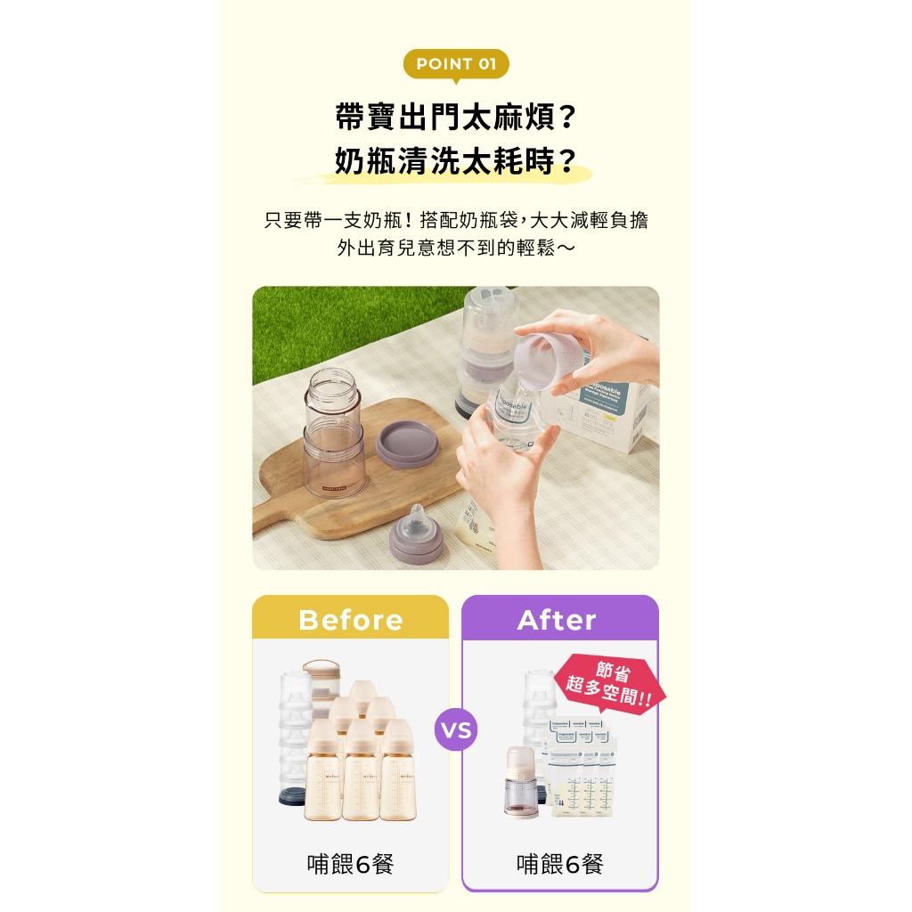 【限時優惠】韓國MOTHER-K 精粹Ecozen伸縮拋棄式奶瓶-5餐豪華組
