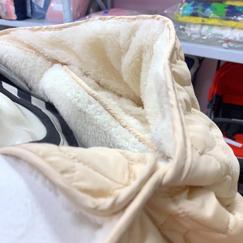 韓國風秋冬加厚寶寶推車蓋毯背帶披風包被