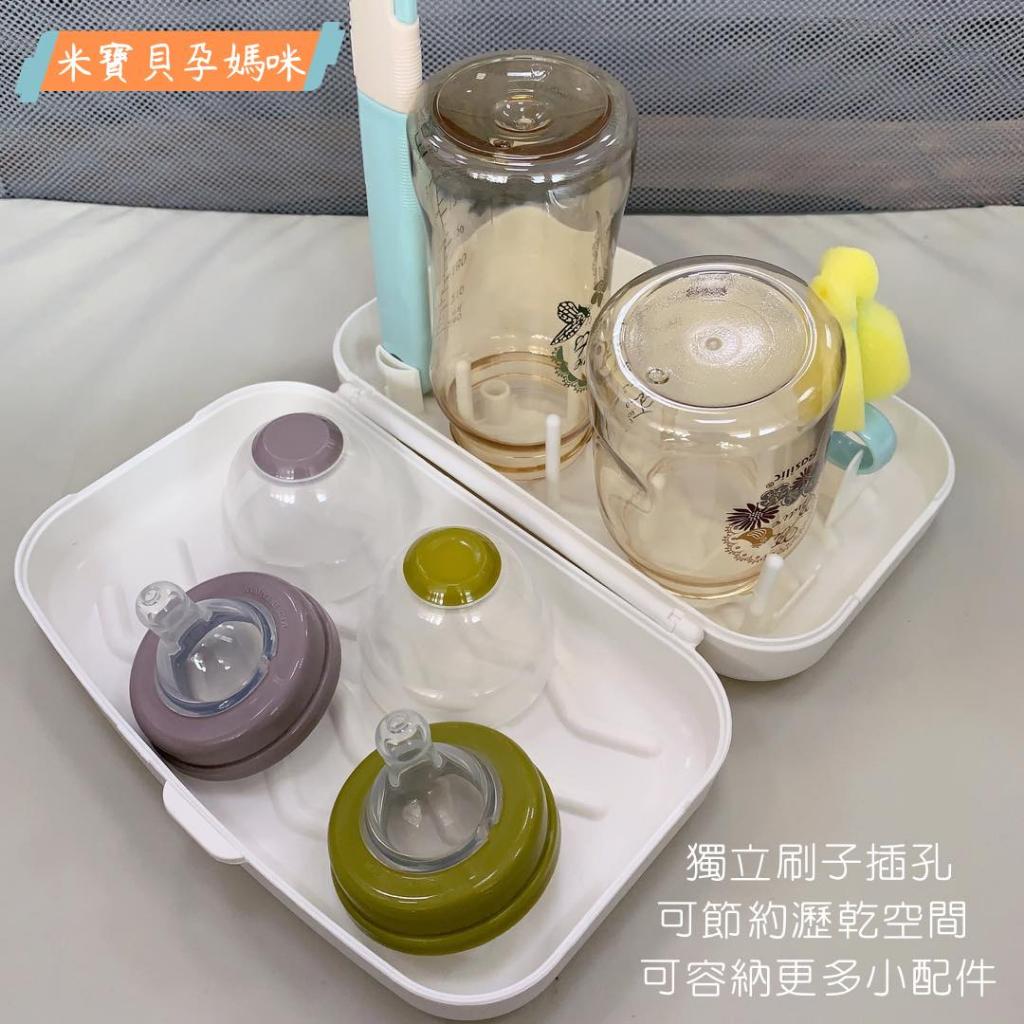 攜帶式多功能奶瓶清洗晾乾架套裝(附奶瓶刷)