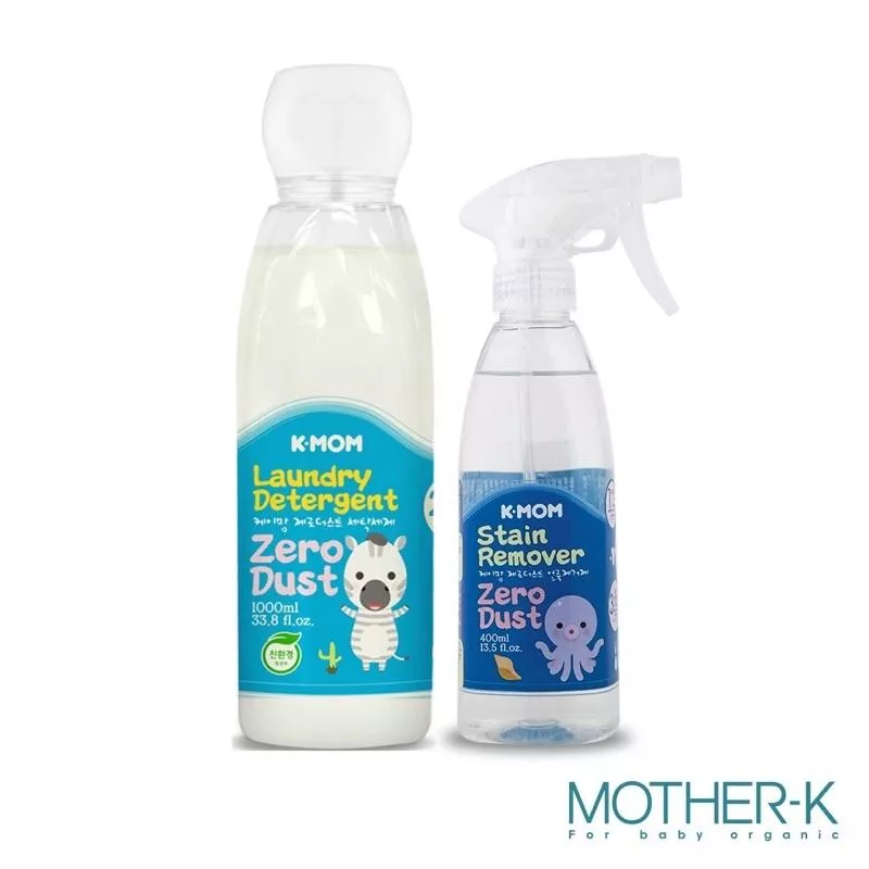 韓國Mother-K Zero Dust 頂級幼兒洗衣精(肥皂香)+幼兒衣物去漬劑