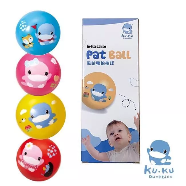 酷咕鴨 拍拍球 玩具球 遊戲球 沙灘球(顏色隨機出)