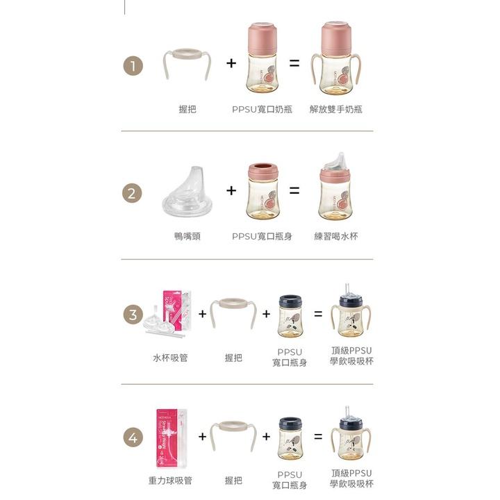 韓國MOTHER-K 頂級PPSU多功能學習飲吸吸杯 200ml/300ml