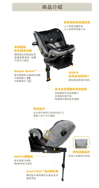 joie i-Spin™ XL 0-12歲旋轉型汽座