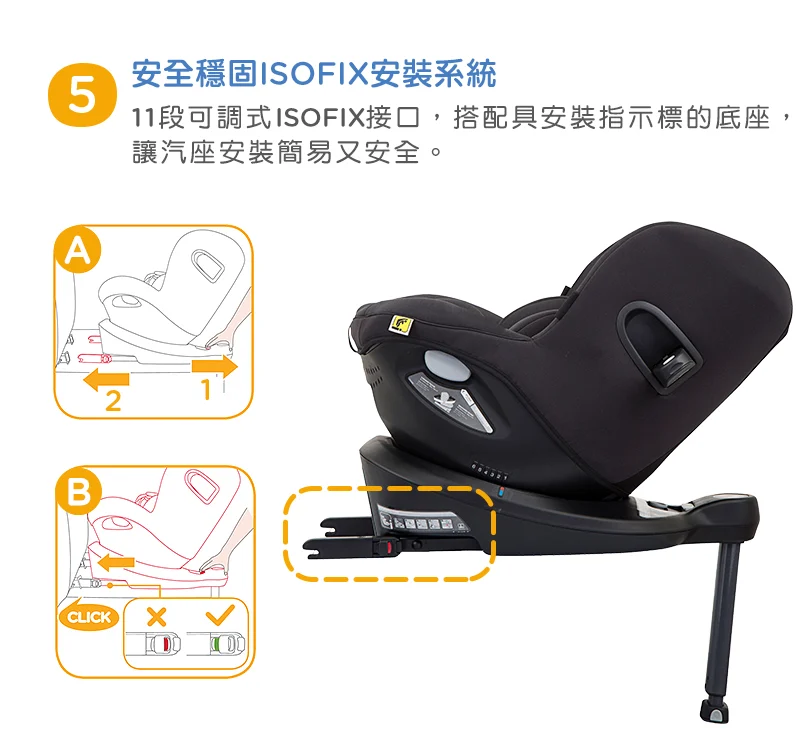 joie i-Spin Grow™ FX 0-7歲旋轉型汽座