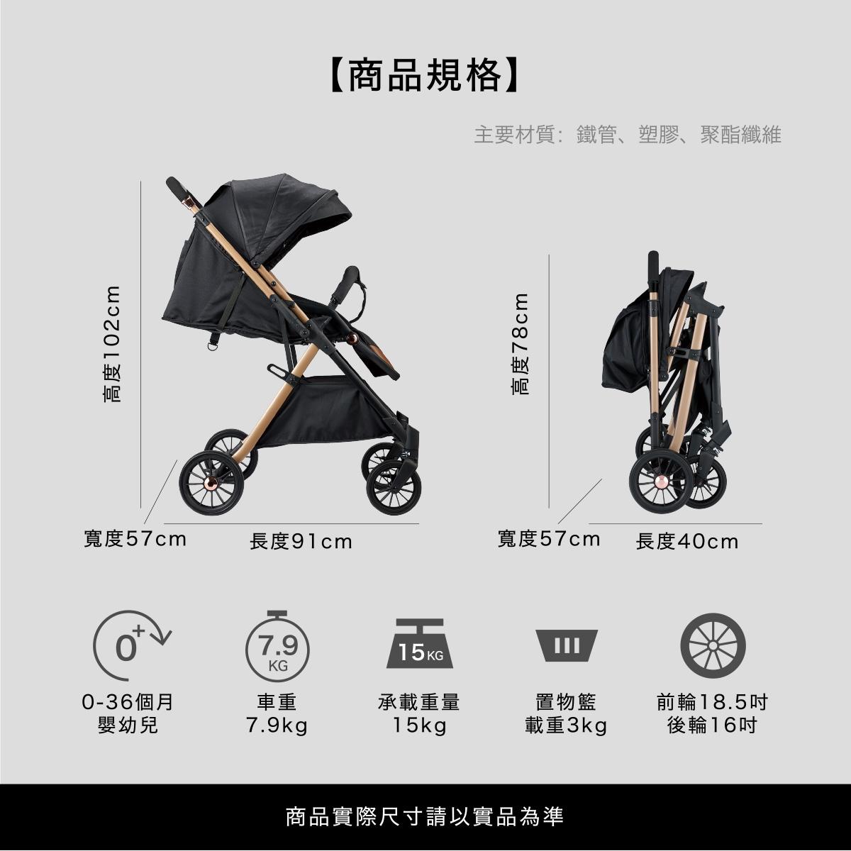 高景觀雙向嬰兒推車 +紐西蘭松木嬰兒木床 組合