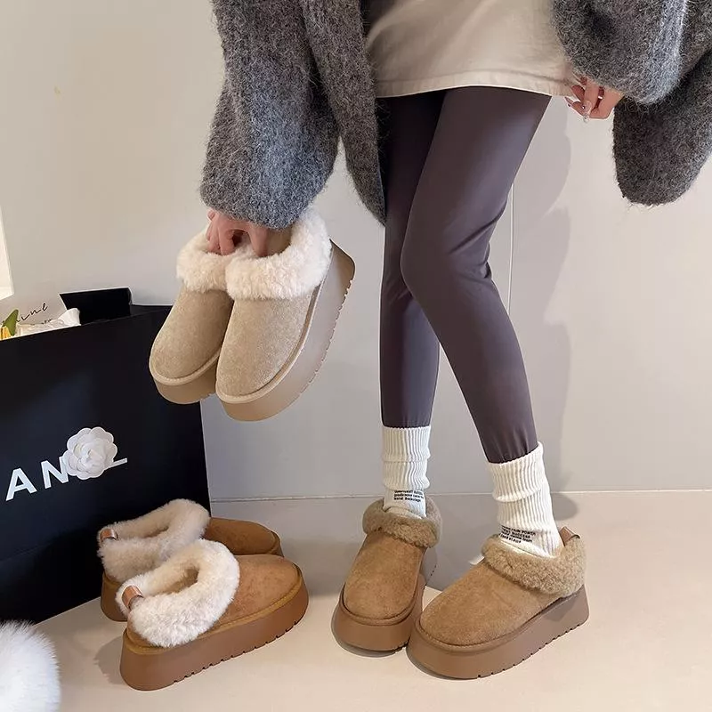 2025新款加絨百搭休閒保暖厚底雪靴M669