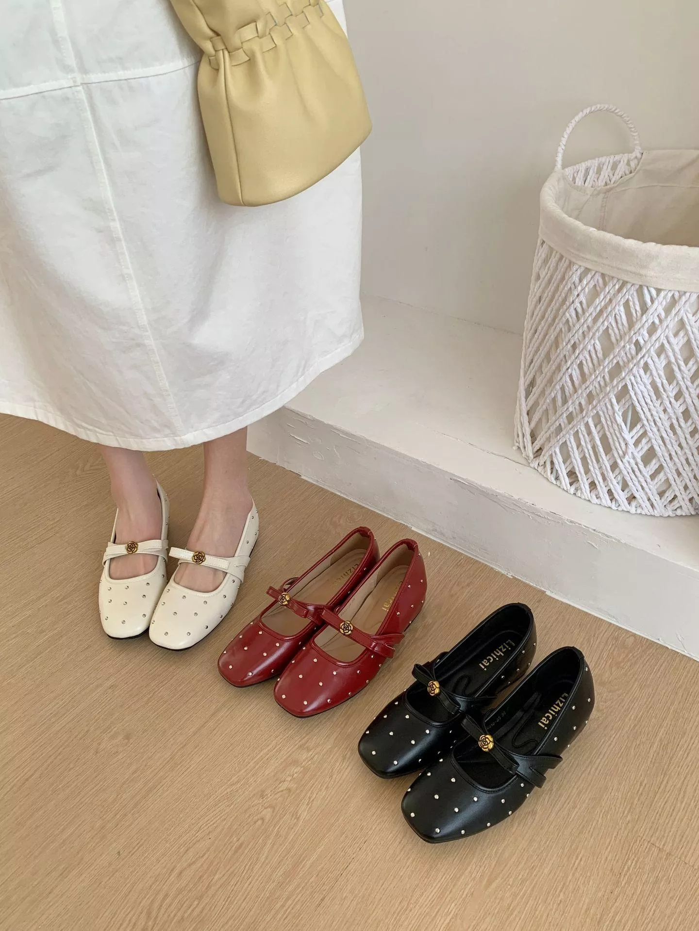 2026內增高法式小香風方頭瑪莉珍單鞋A2618