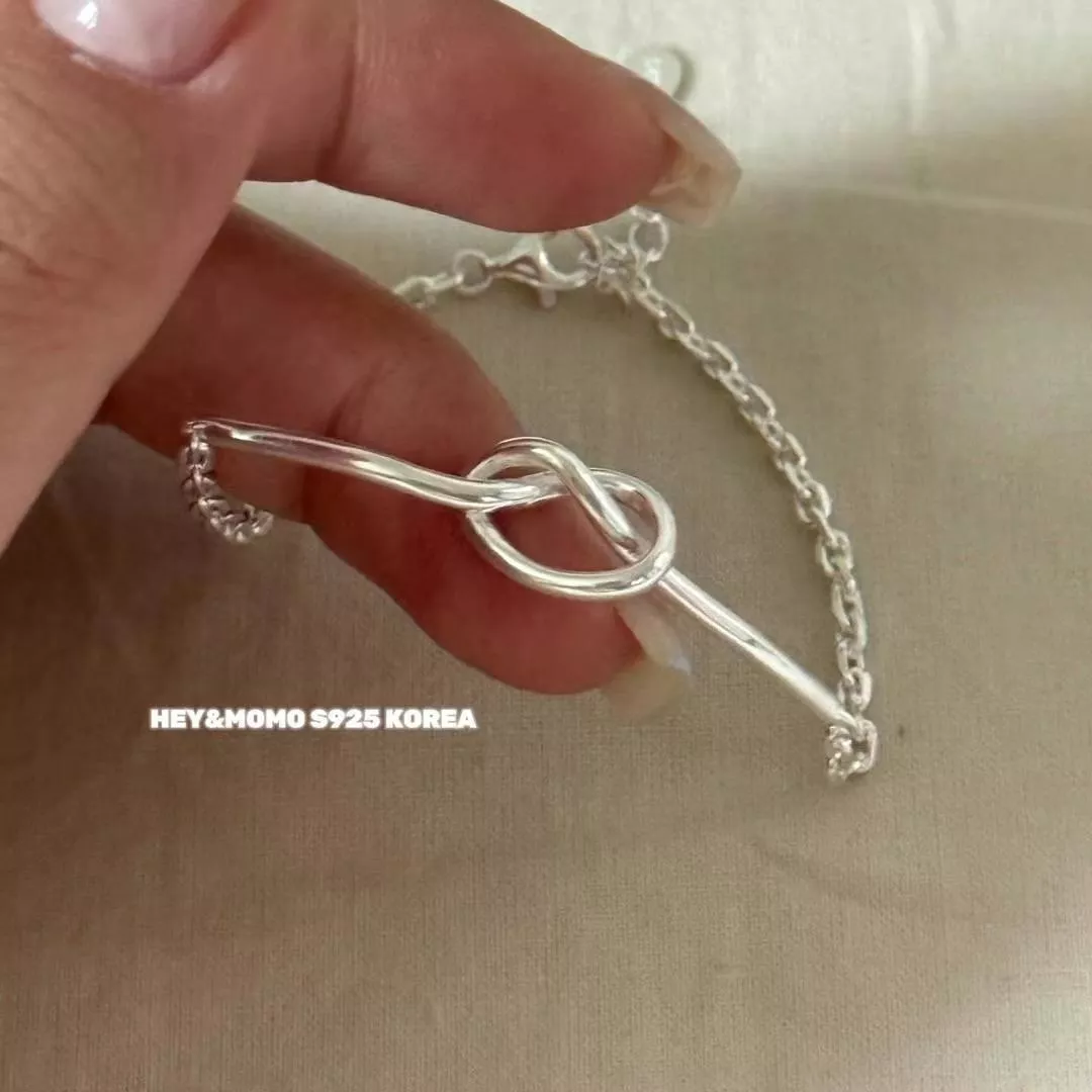 S925 愛心結伴鐲手鏈🇰🇷