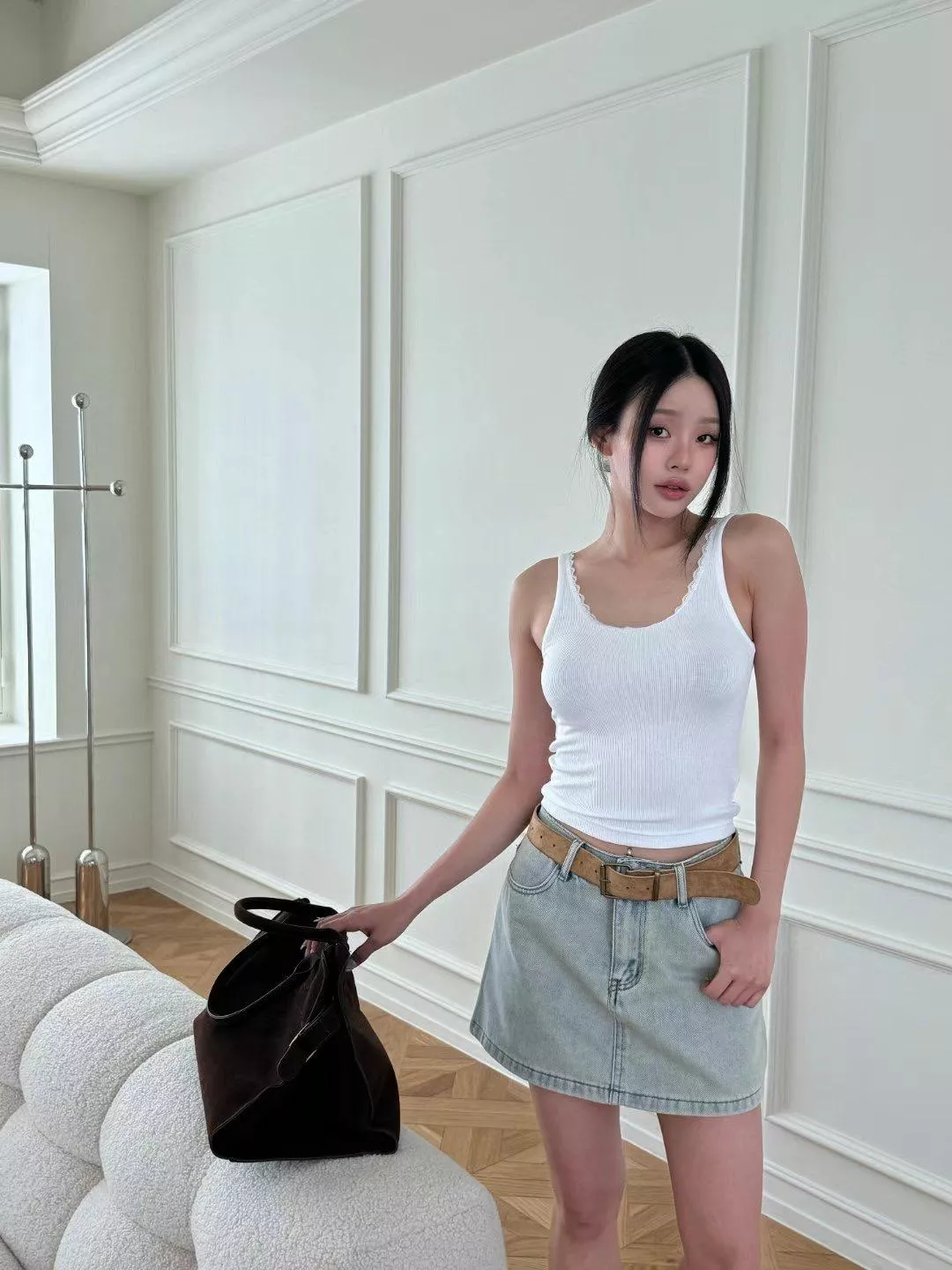 🇰🇷設計感丹寧必備單品牛仔裙褲