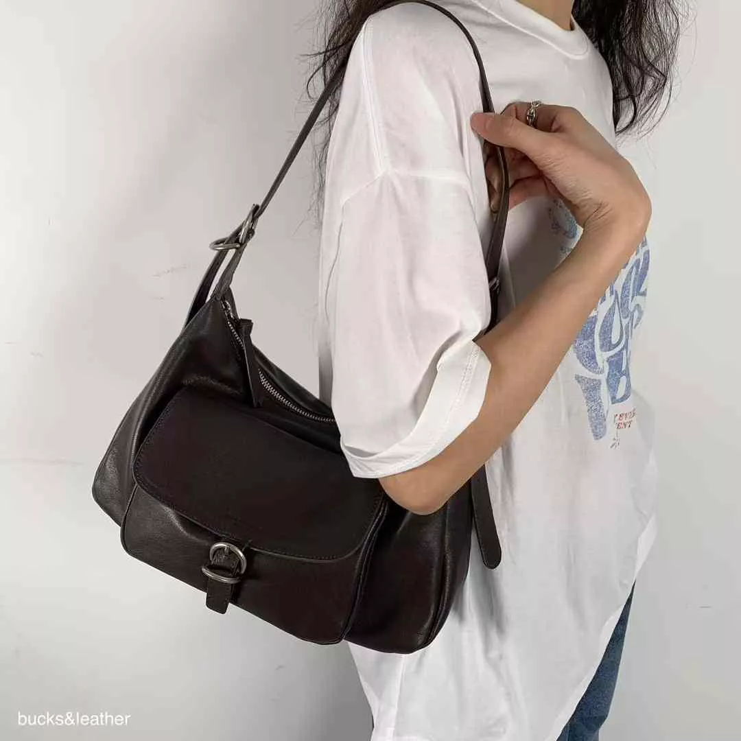 👜法式流浪包｜正韓製｜羊皮肩背包