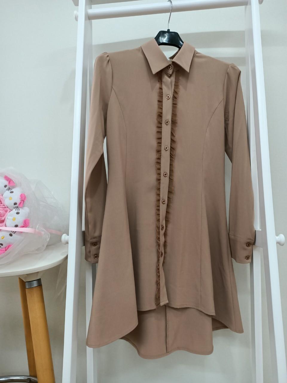 韓系排扣長版襯衫(價格詢問請加賴ID:073106108一對一客服)