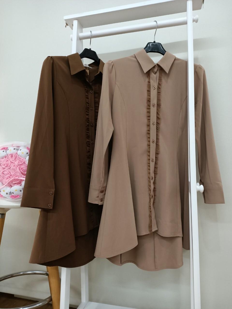 韓系排扣長版襯衫(價格詢問請加賴ID:073106108一對一客服)
