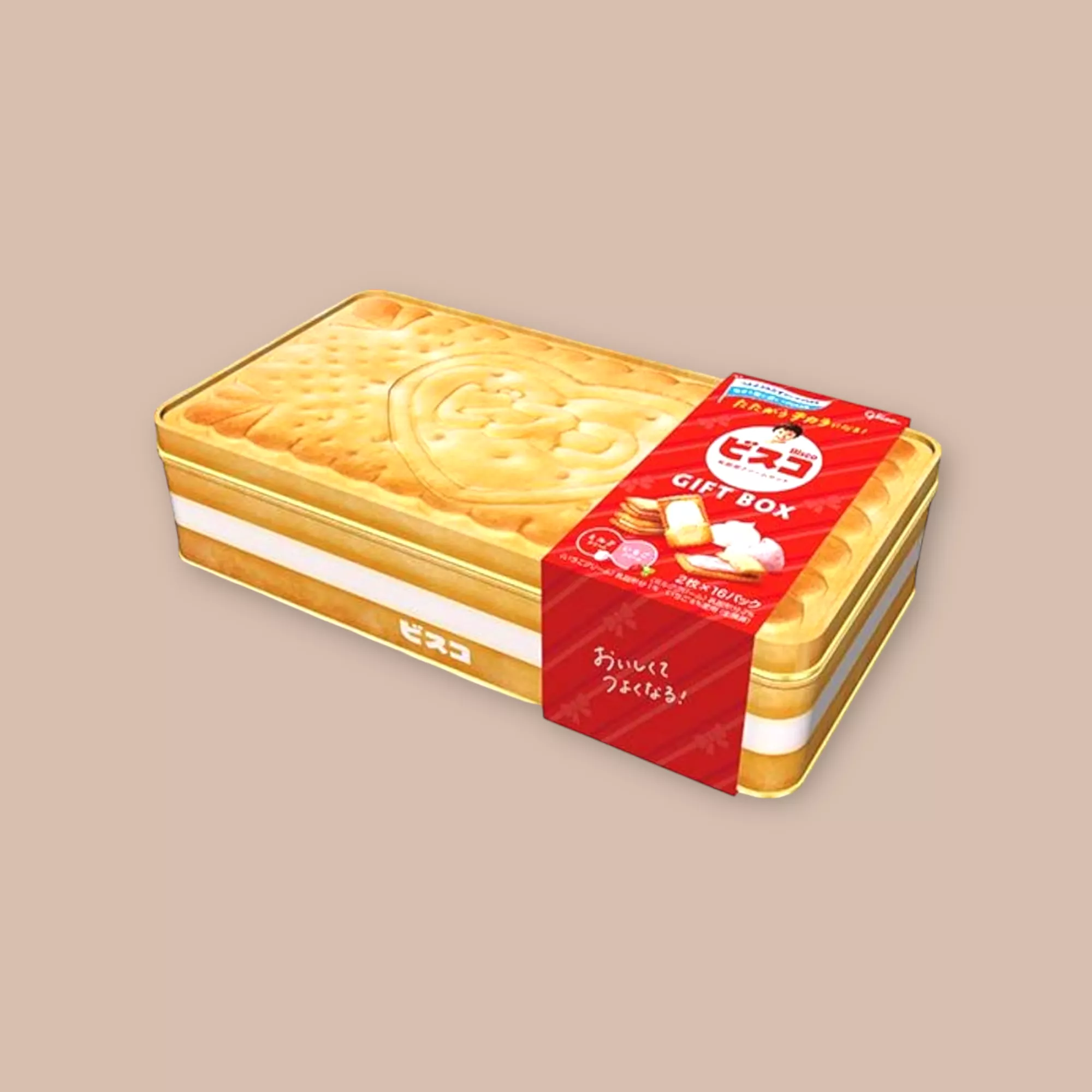 Glico 格力高 BISCO 雙片餅乾 禮盒鐵盒版（共32片）