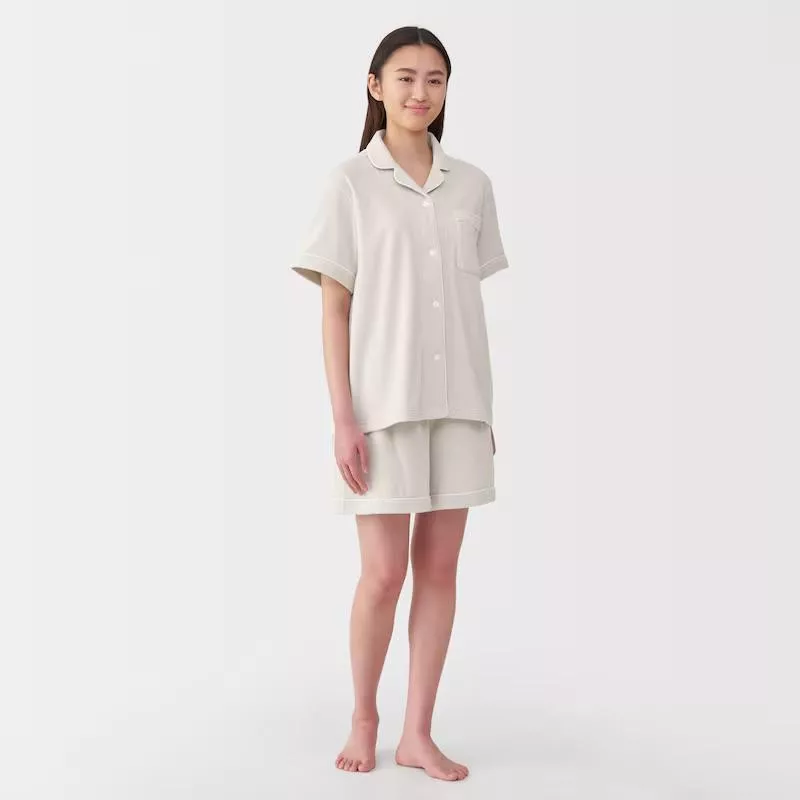 無印良品｜穿的毛巾套裝（短袖上衣＋短褲）