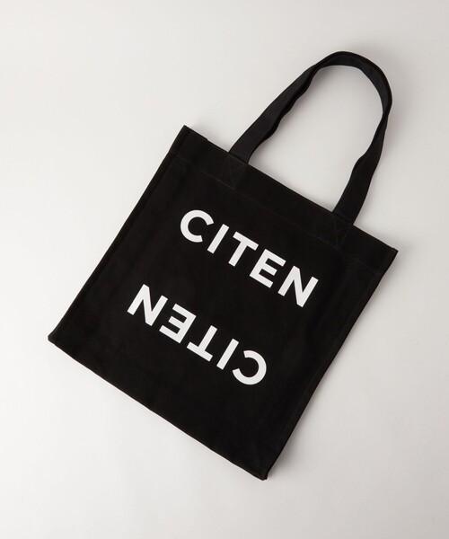 CITEN 雙面 LOGO 印花帆布托特包（黑色款）