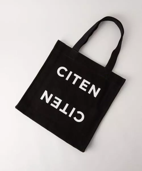 CITEN 雙面 LOGO 印花帆布托特包（黑色款）